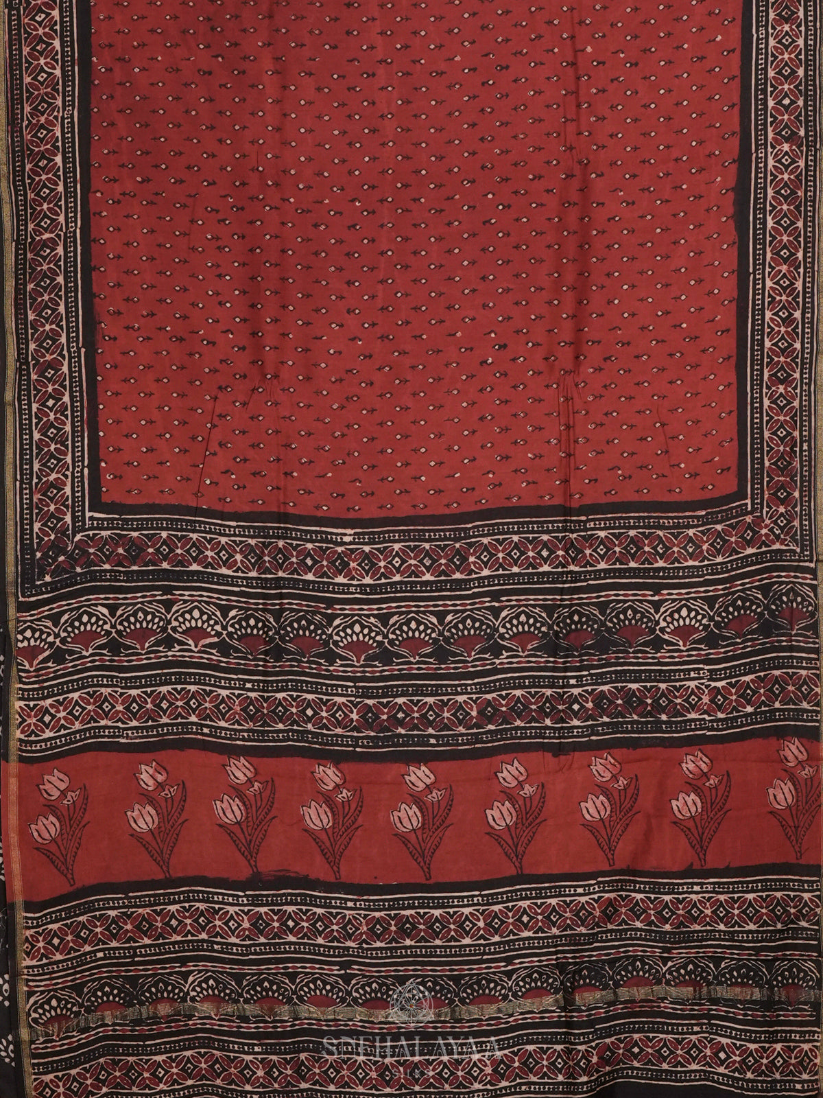 Maroon Chanderi Saree
