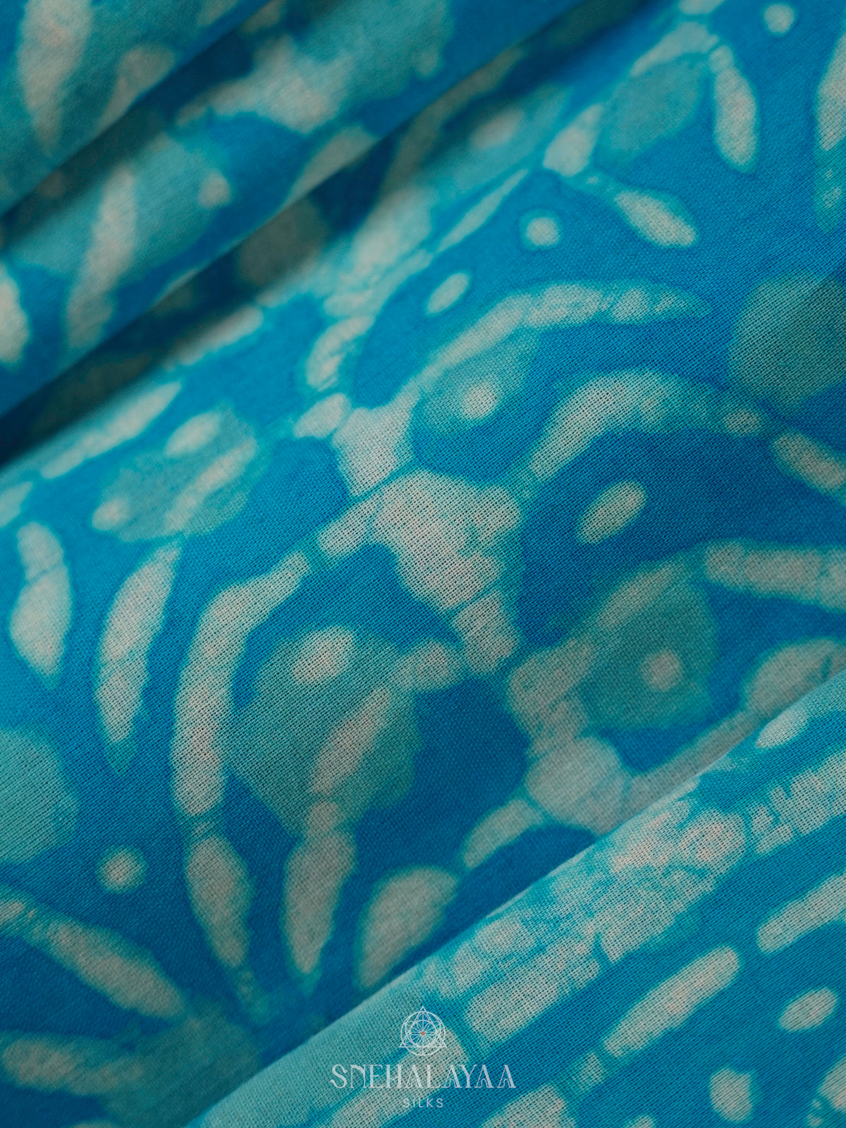Blue Jaipur Cotton Saree