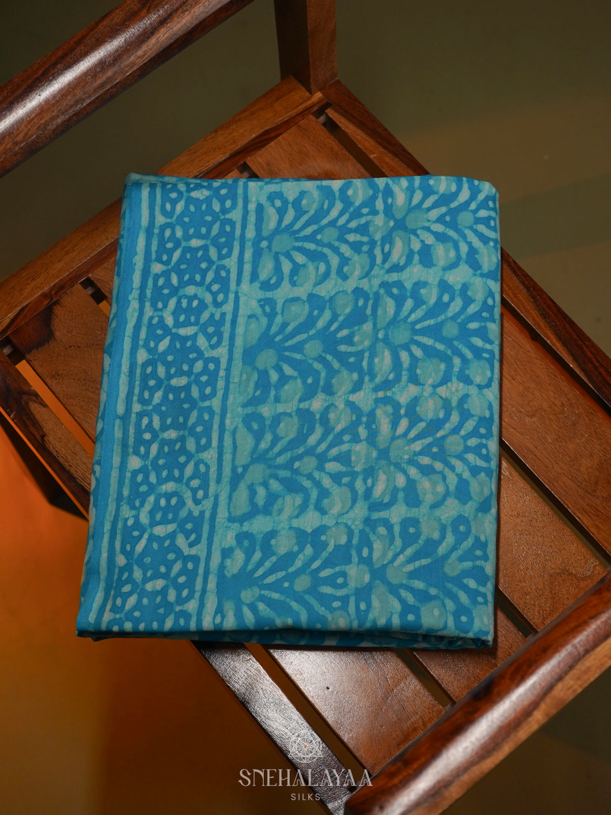 Blue Jaipur Cotton Saree