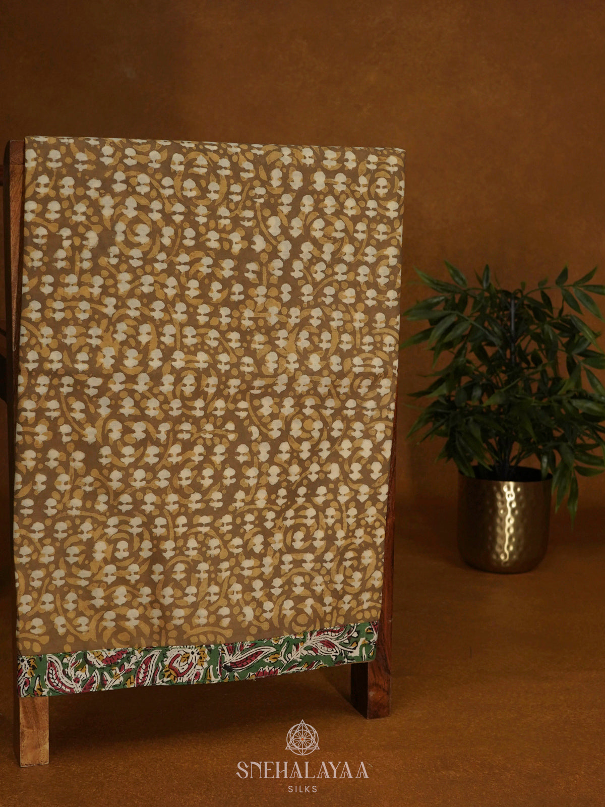 Olive Green Jaipur Cotton Saree