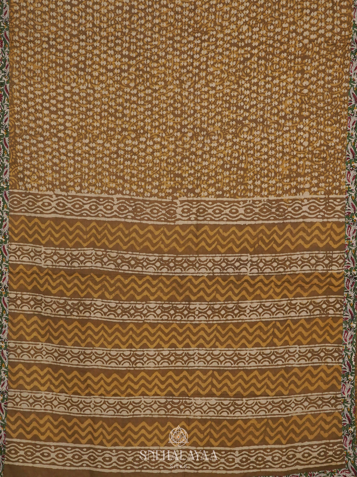 Olive Green Jaipur Cotton Saree