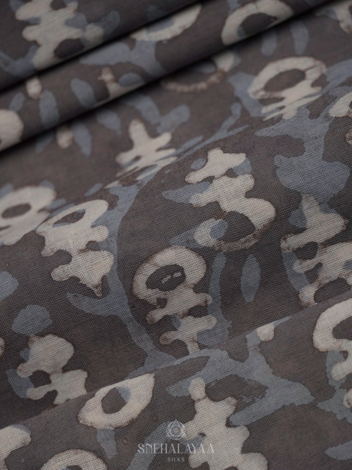 Grey Jaipur Cotton Saree