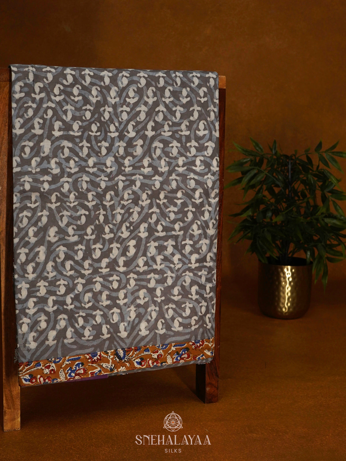 Grey Jaipur Cotton Saree