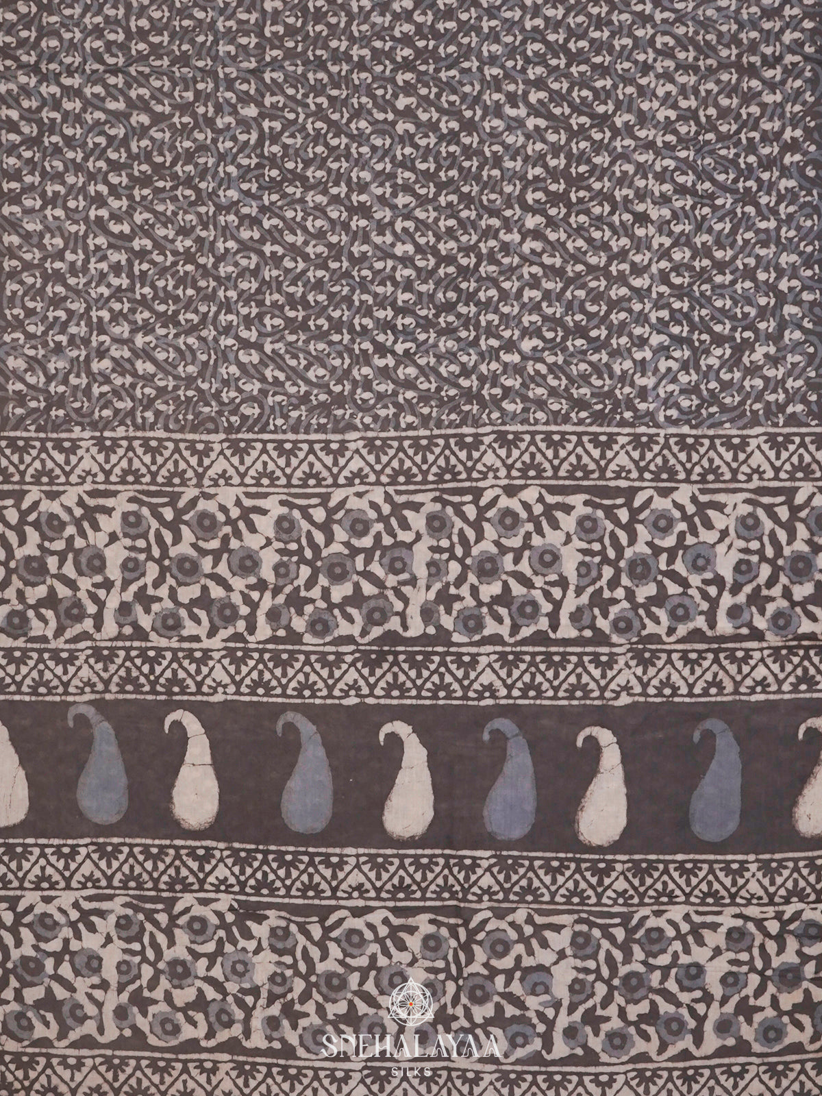 Grey Jaipur Cotton Saree