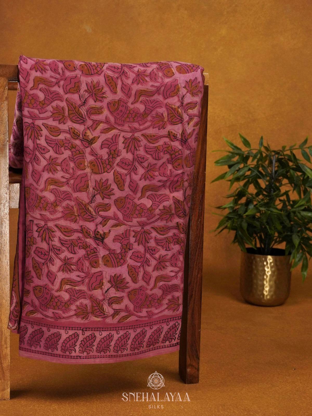 Pink Modal Silk Saree