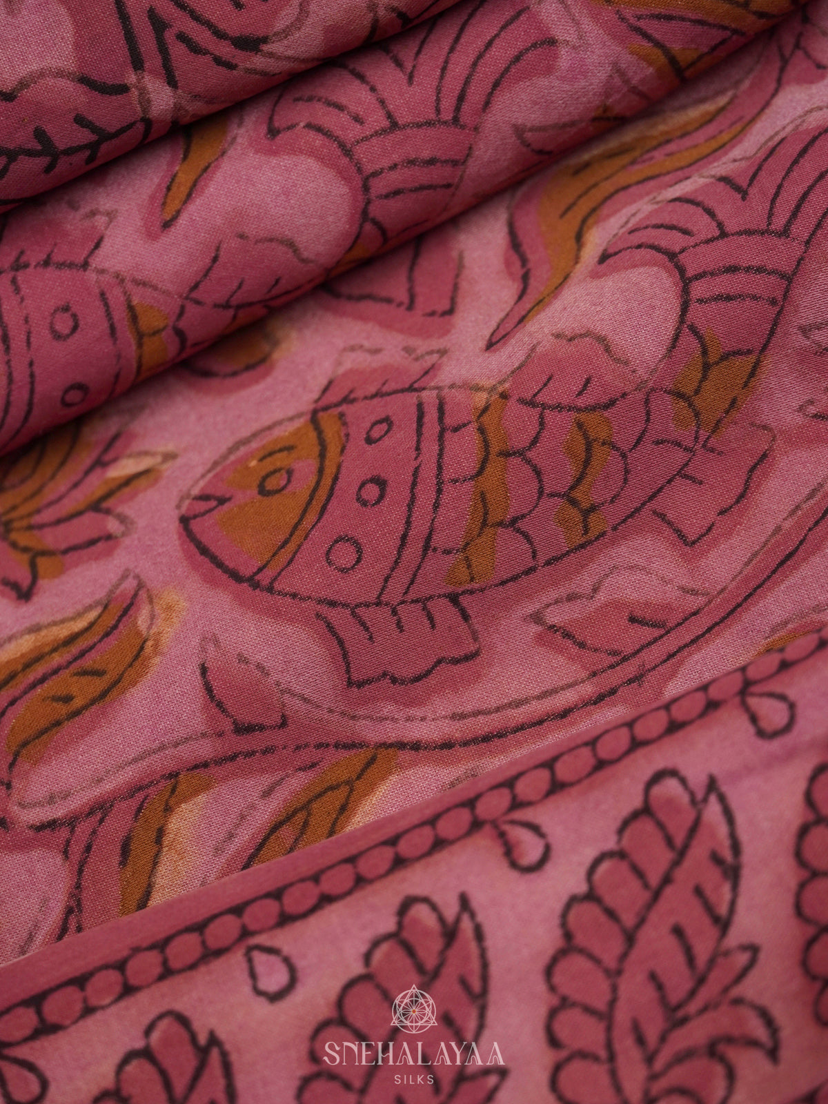 Pink Modal Silk Saree
