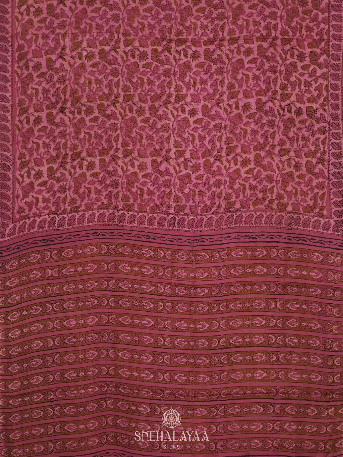 Pink Modal Silk Saree