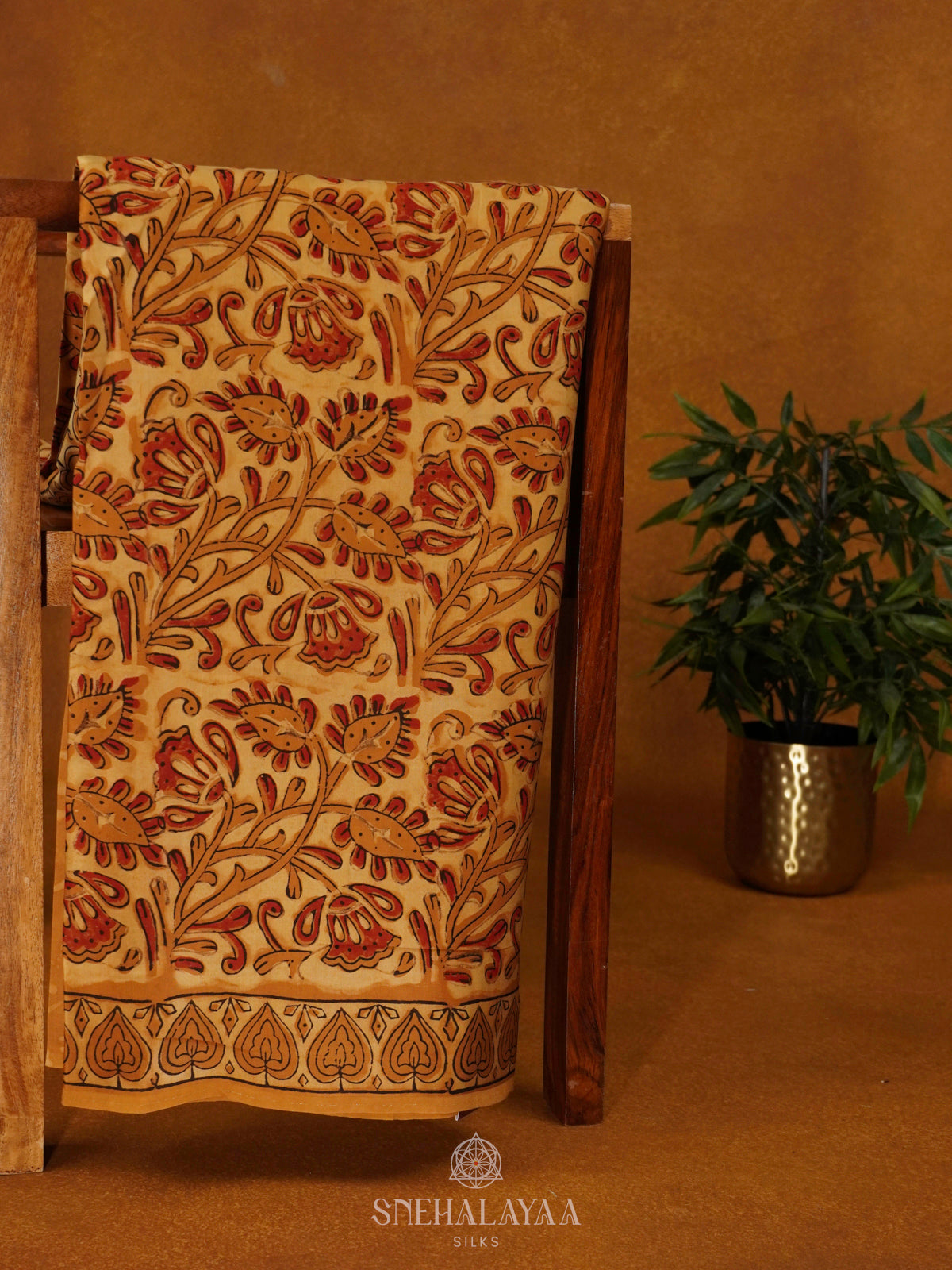Yellow Modal Silk Saree