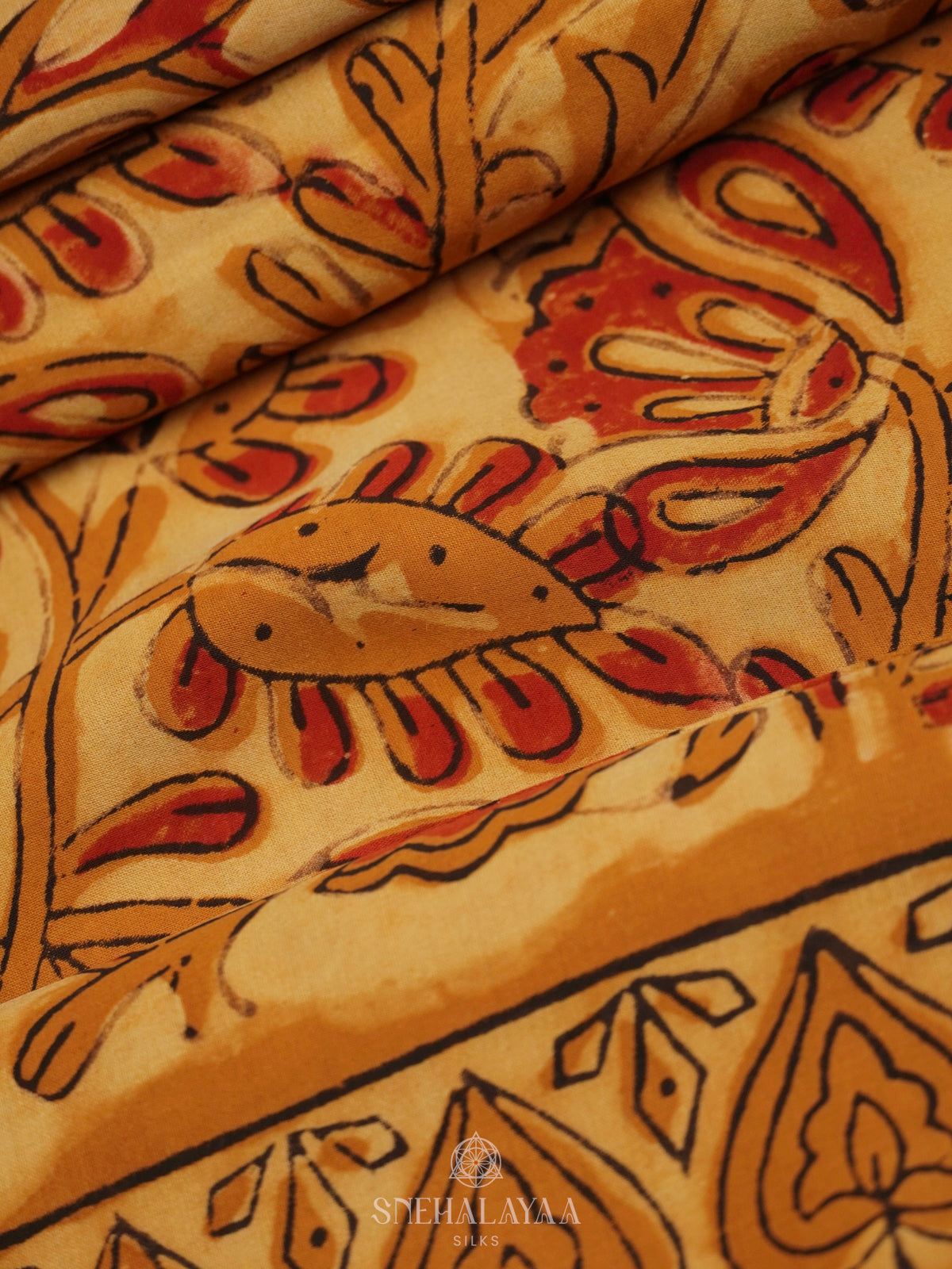 Yellow Modal Silk Saree