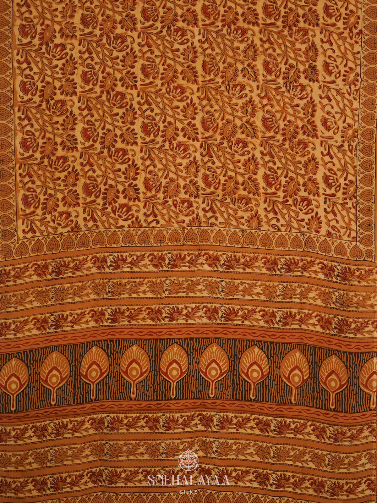 Yellow Modal Silk Saree