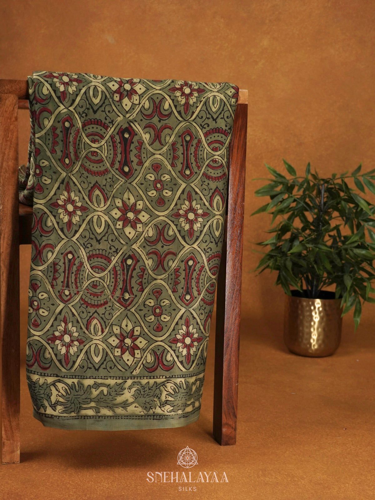 Green Modal Silk Saree