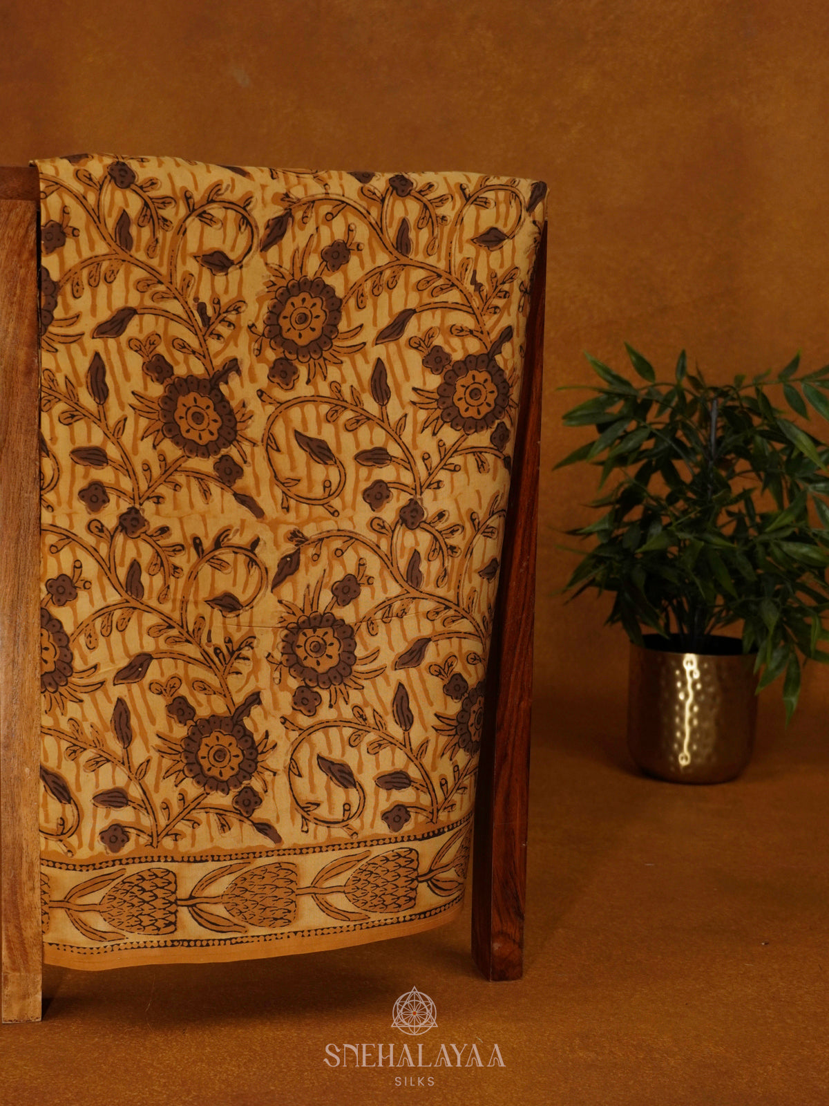 Yellow Modal Silk Saree