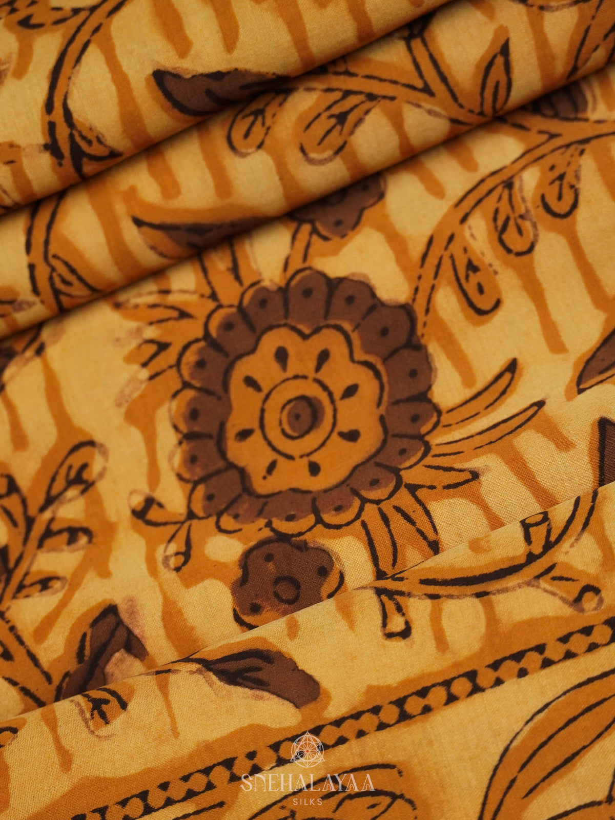 Yellow Modal Silk Saree