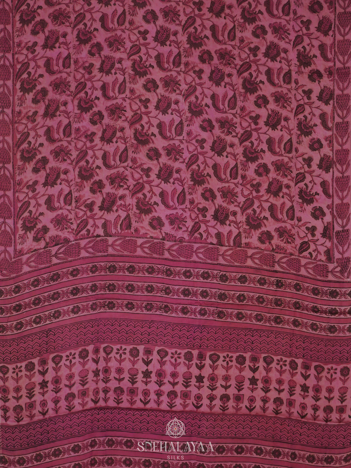 Pink Modal Silk Saree