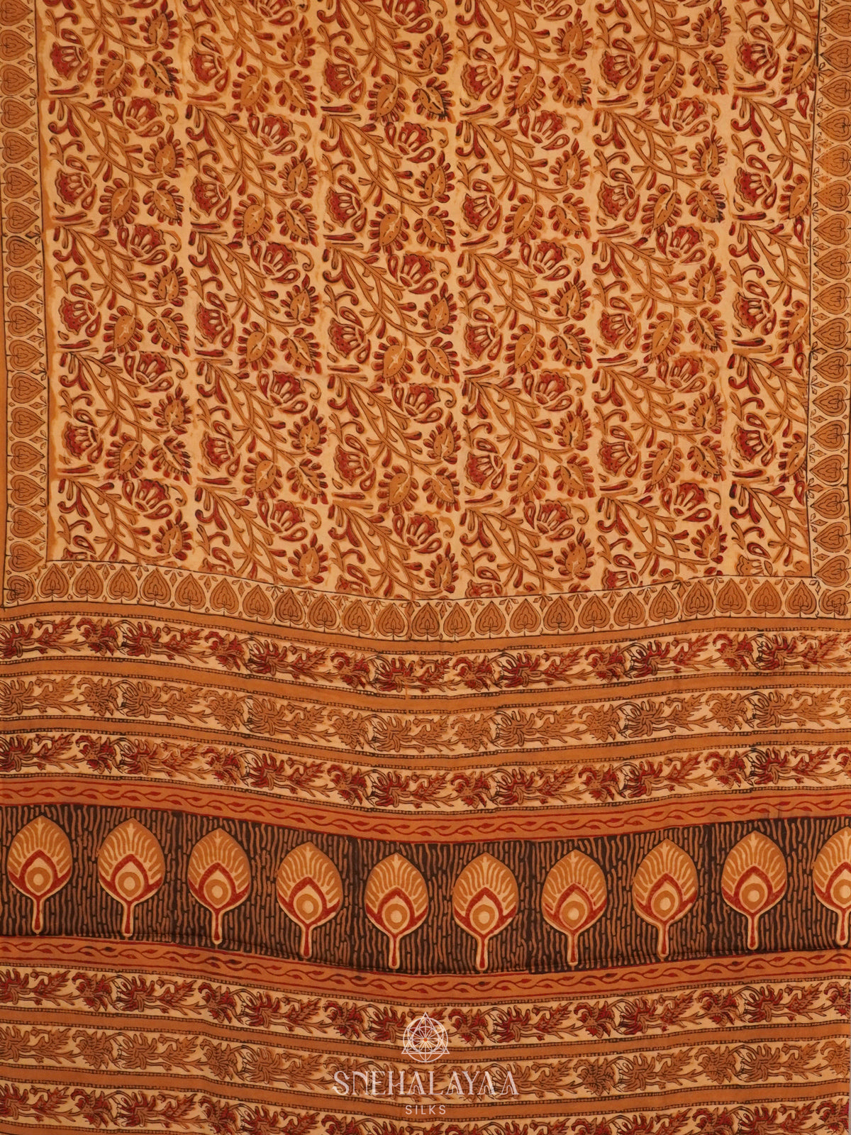Pale Orange Modal Silk Saree