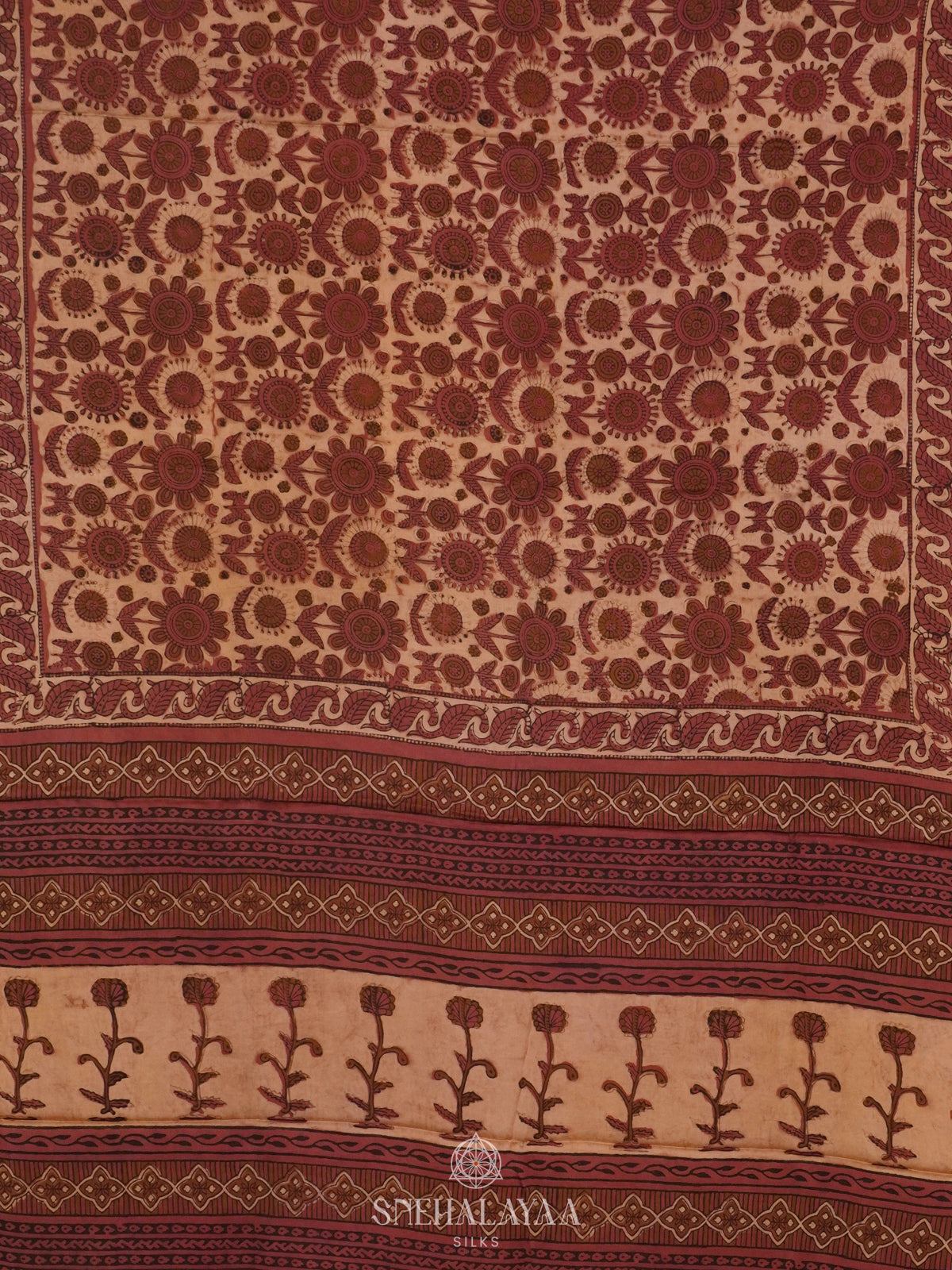 Maroon Modal Silk Saree