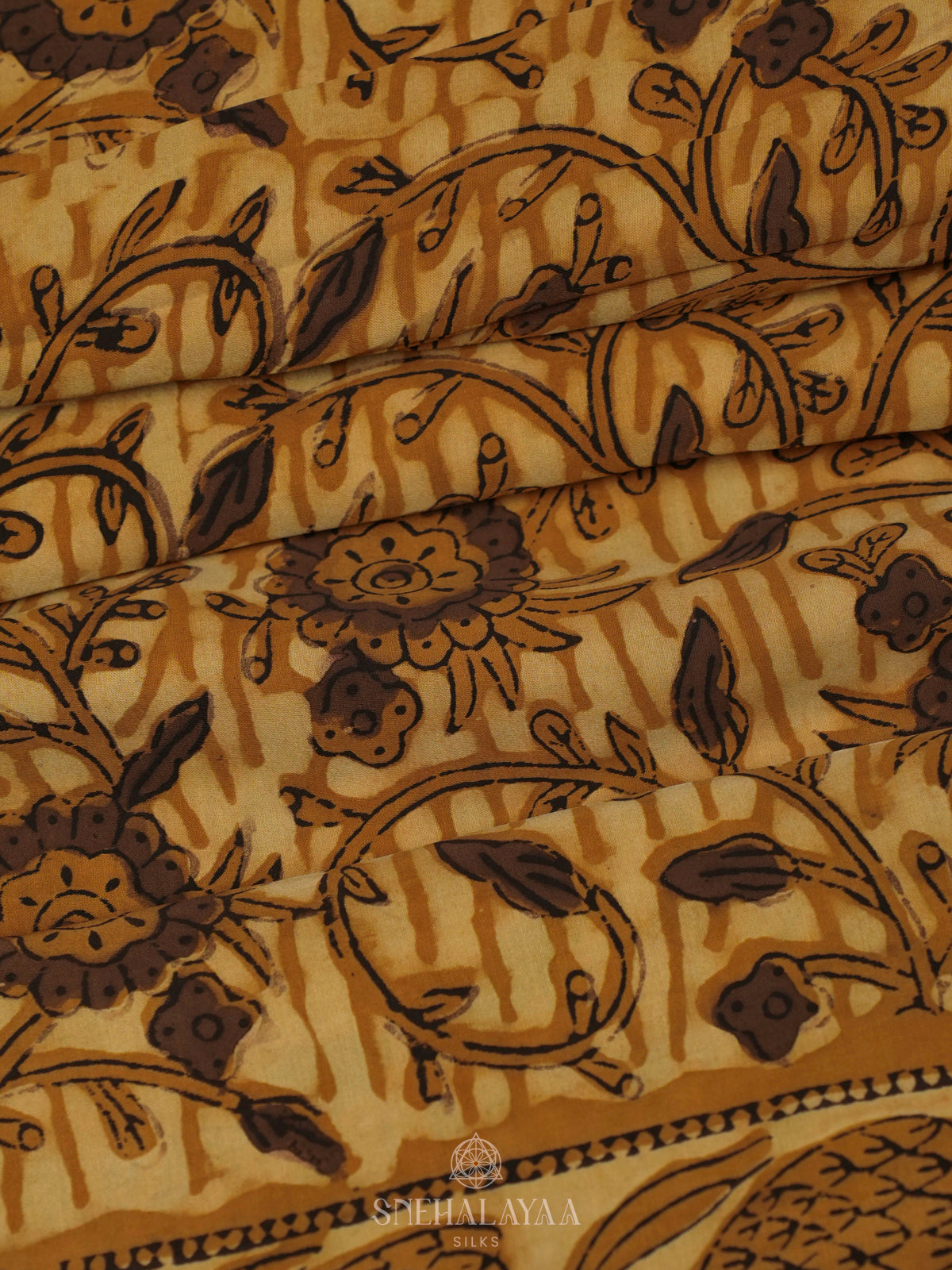 Mustard Yellow Modal Silk Saree