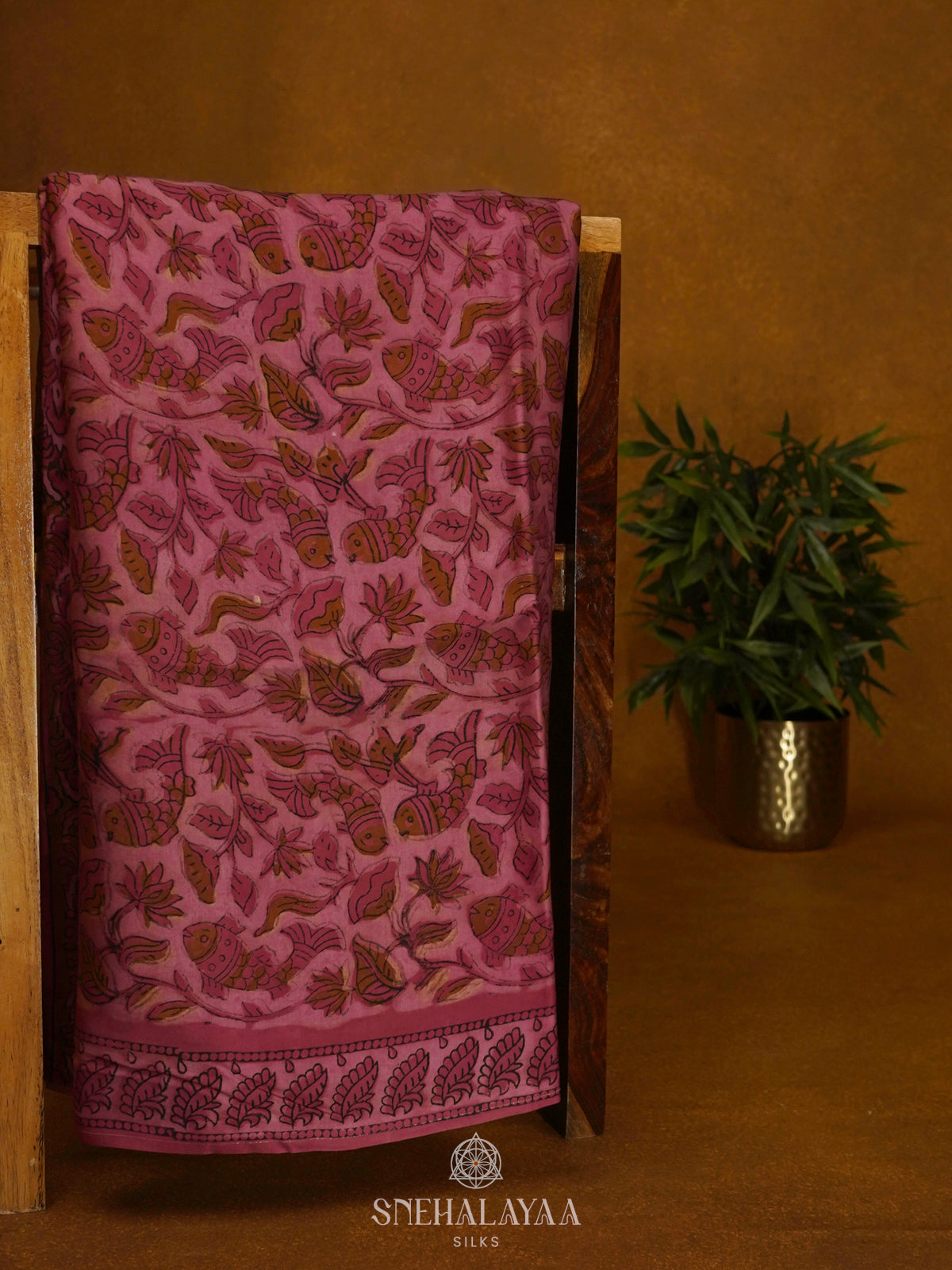 Pink Modal Silk Saree