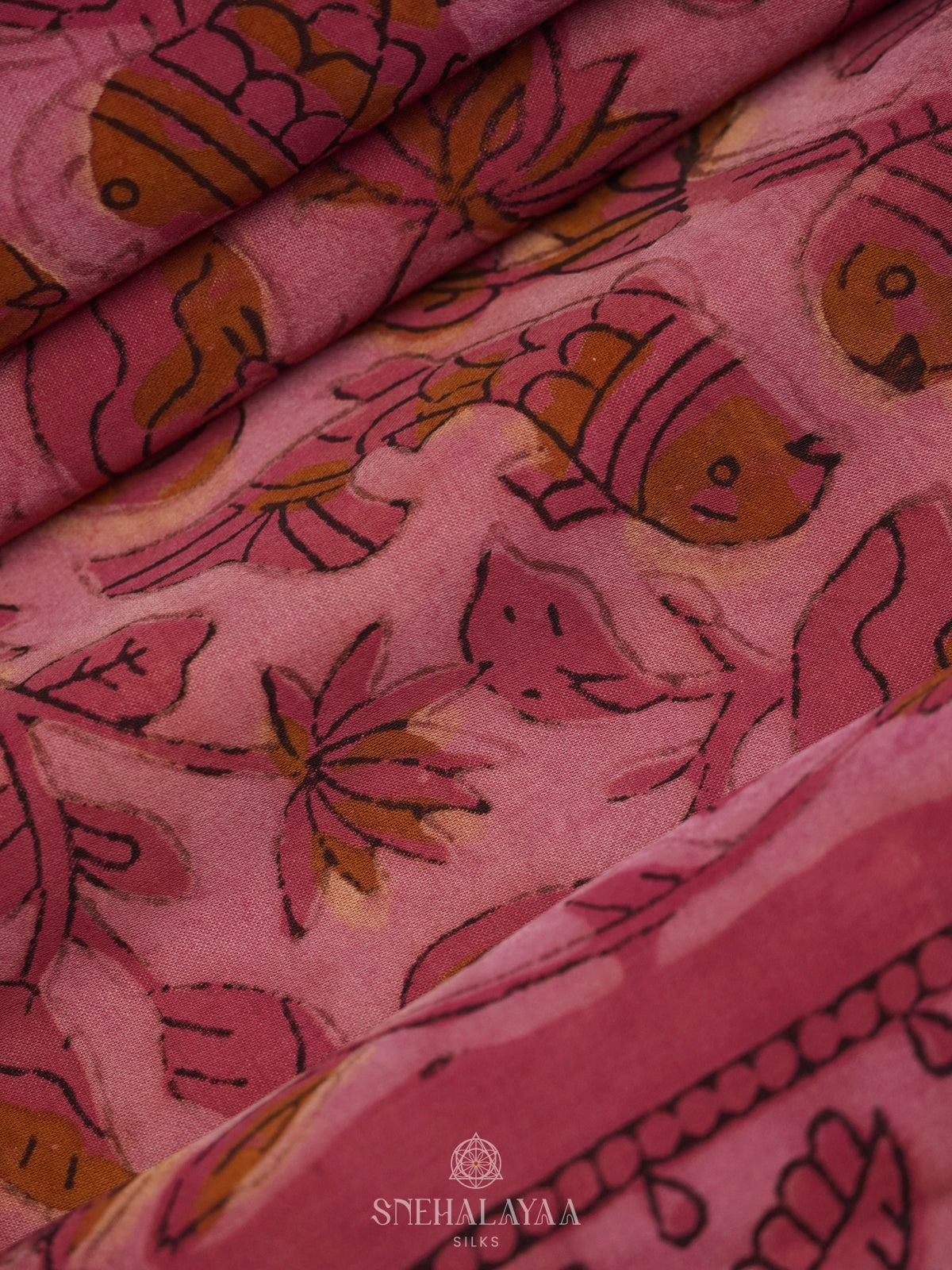 Pink Modal Silk Saree