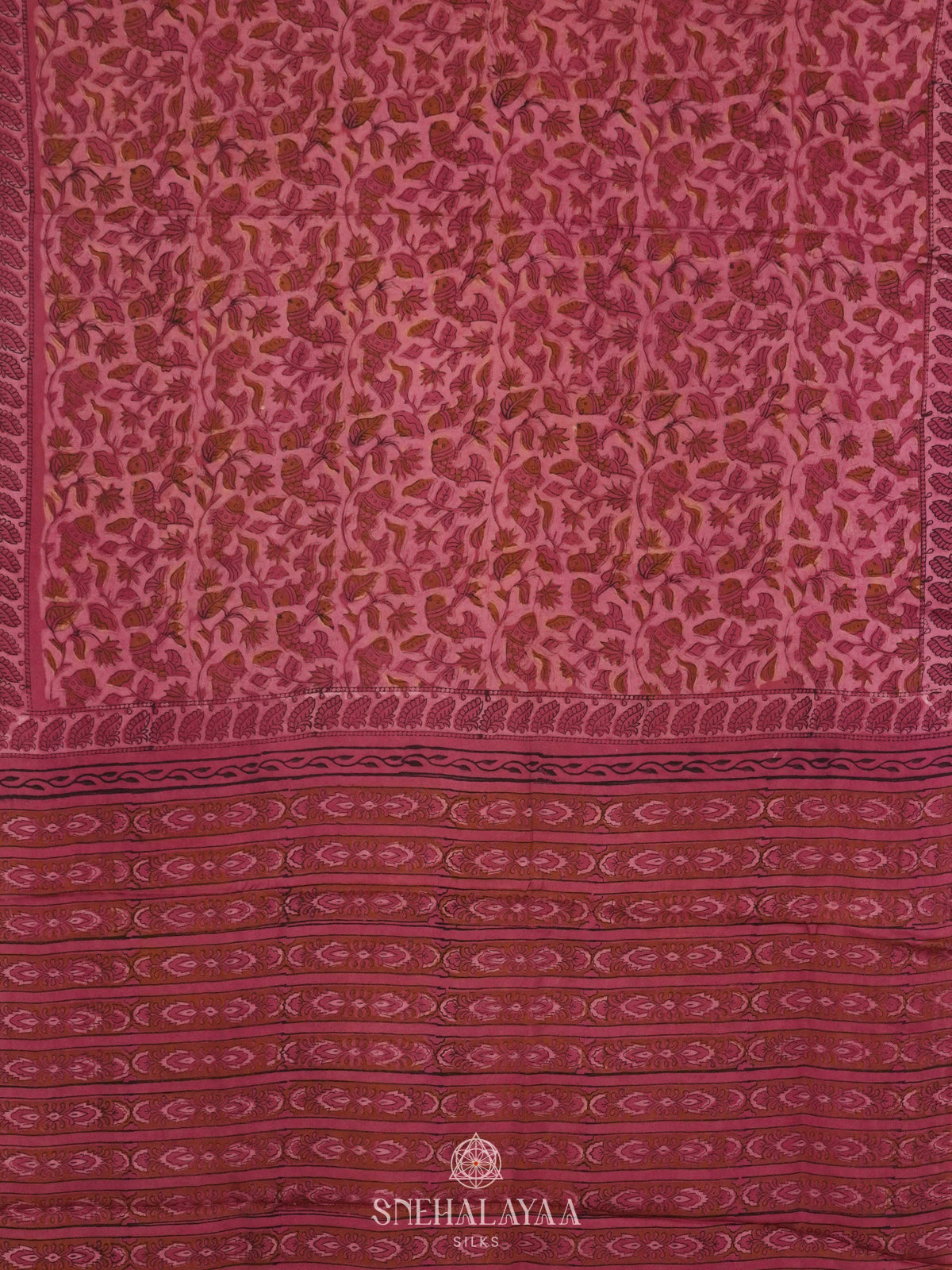 Pink Modal Silk Saree