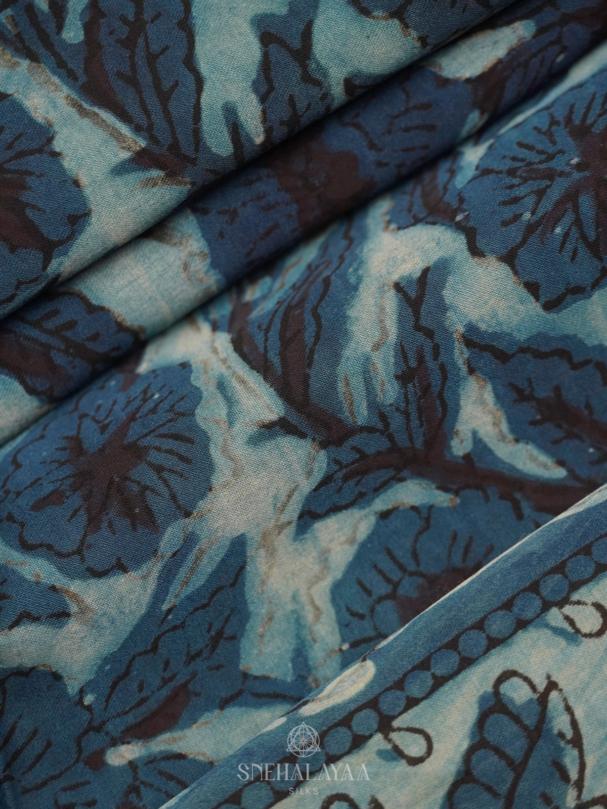 Blue Modal Silk Saree