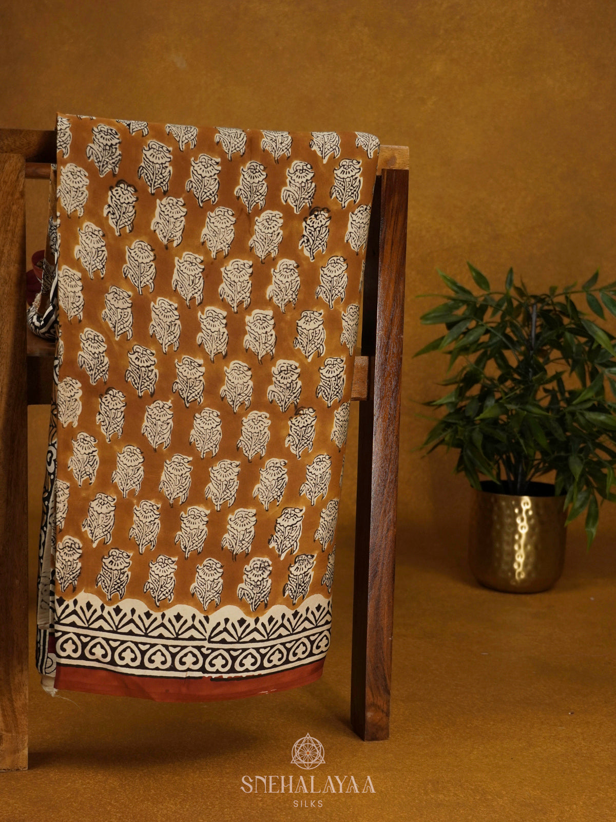 Mustard Modal Silk Saree
