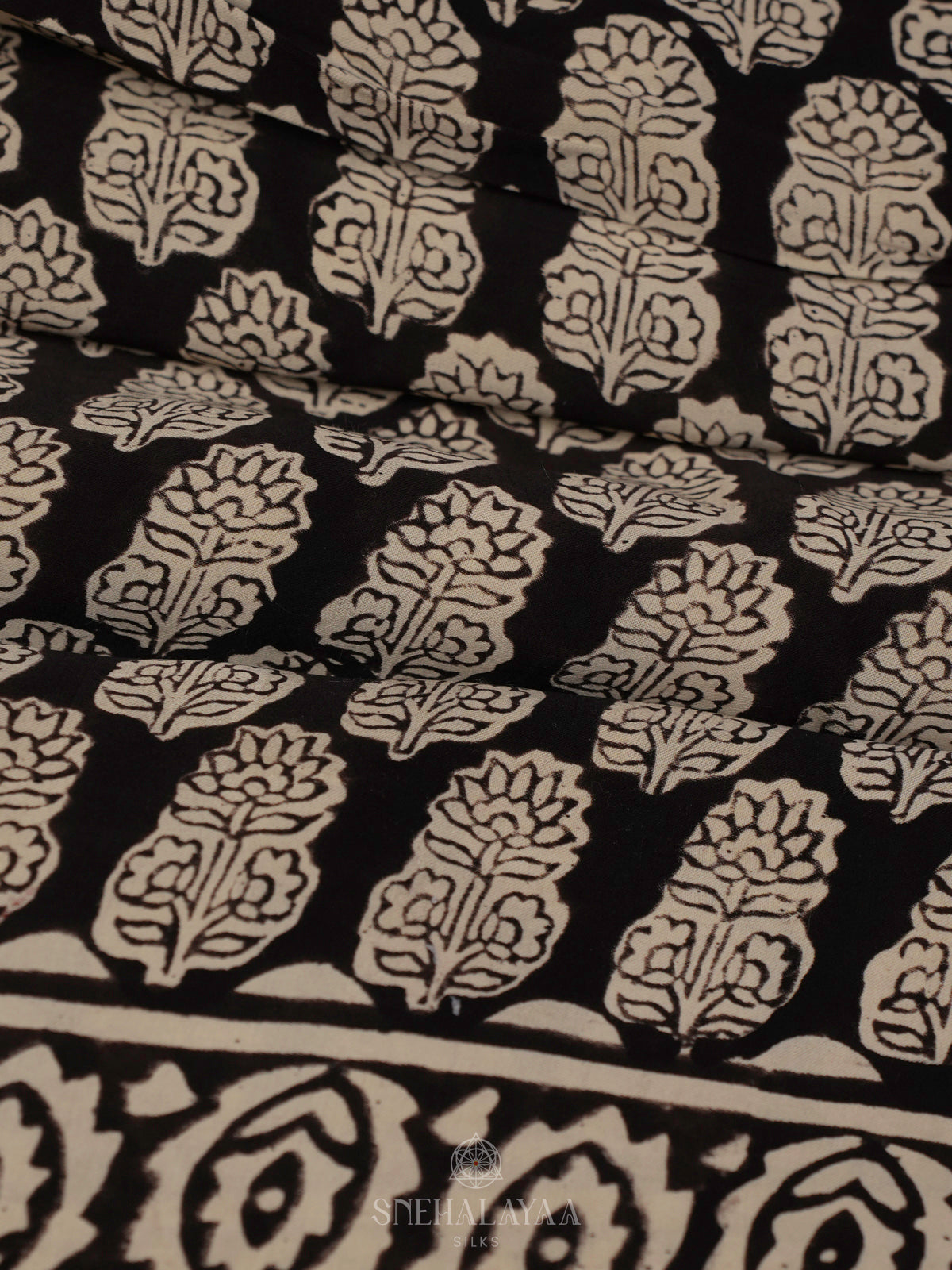 Black Modal Silk Saree
