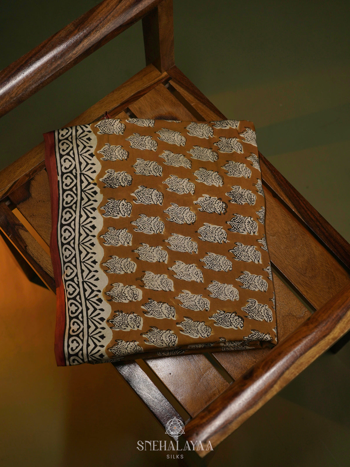 Mustard Modal Silk Saree
