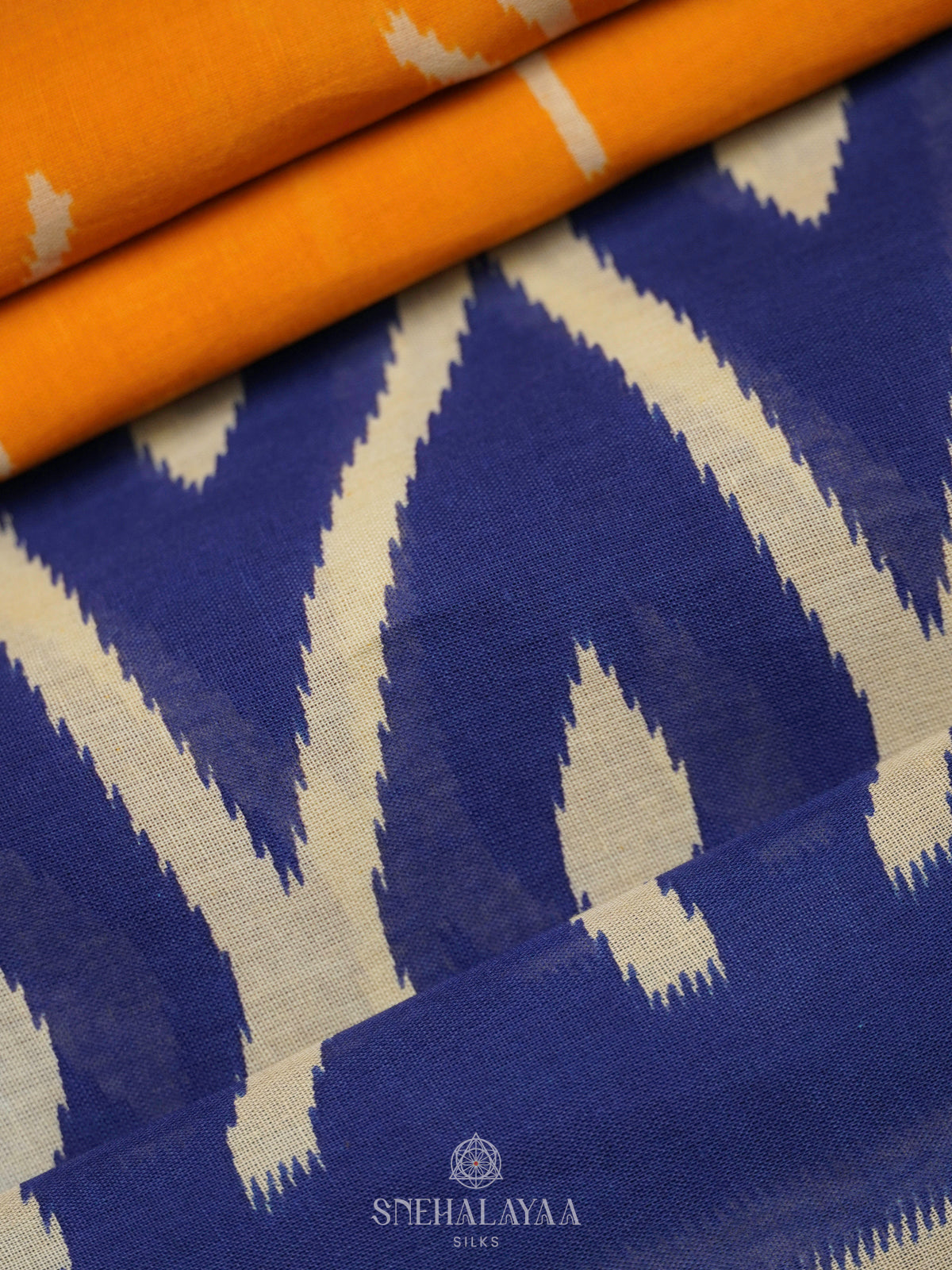 Orange Jaipur Cotton Saree