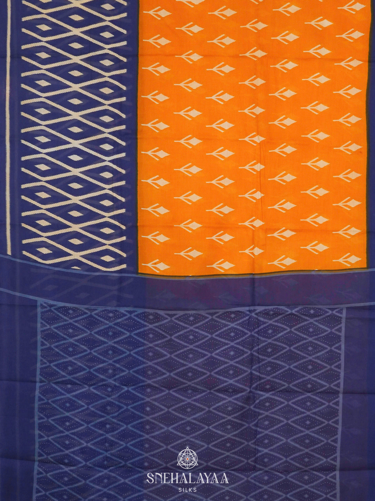 Orange Jaipur Cotton Saree