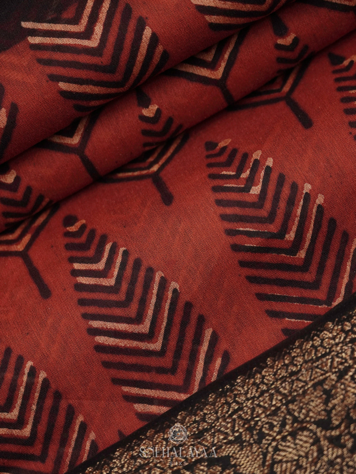Maroon Chanderi Saree