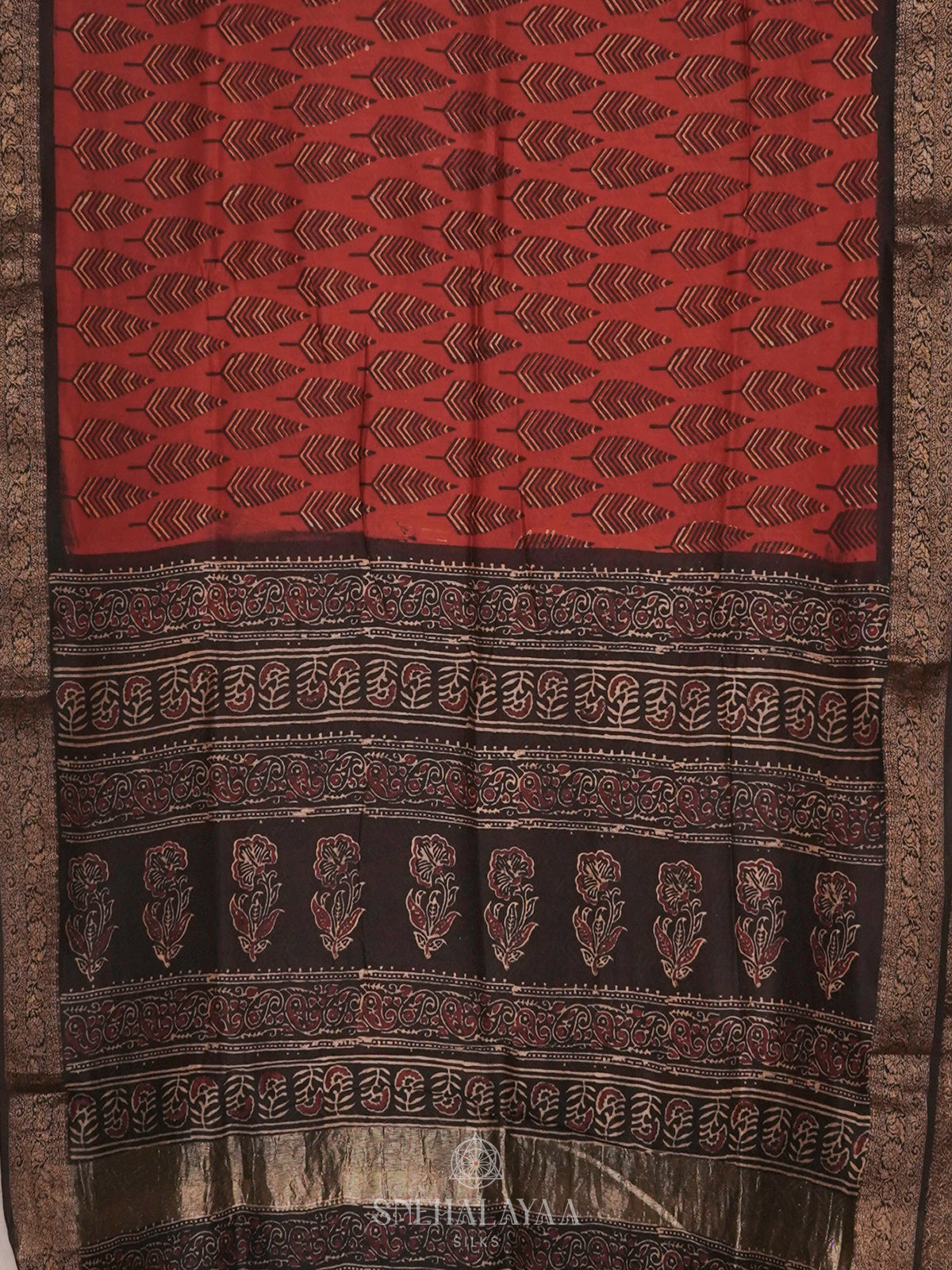 Maroon Chanderi Saree