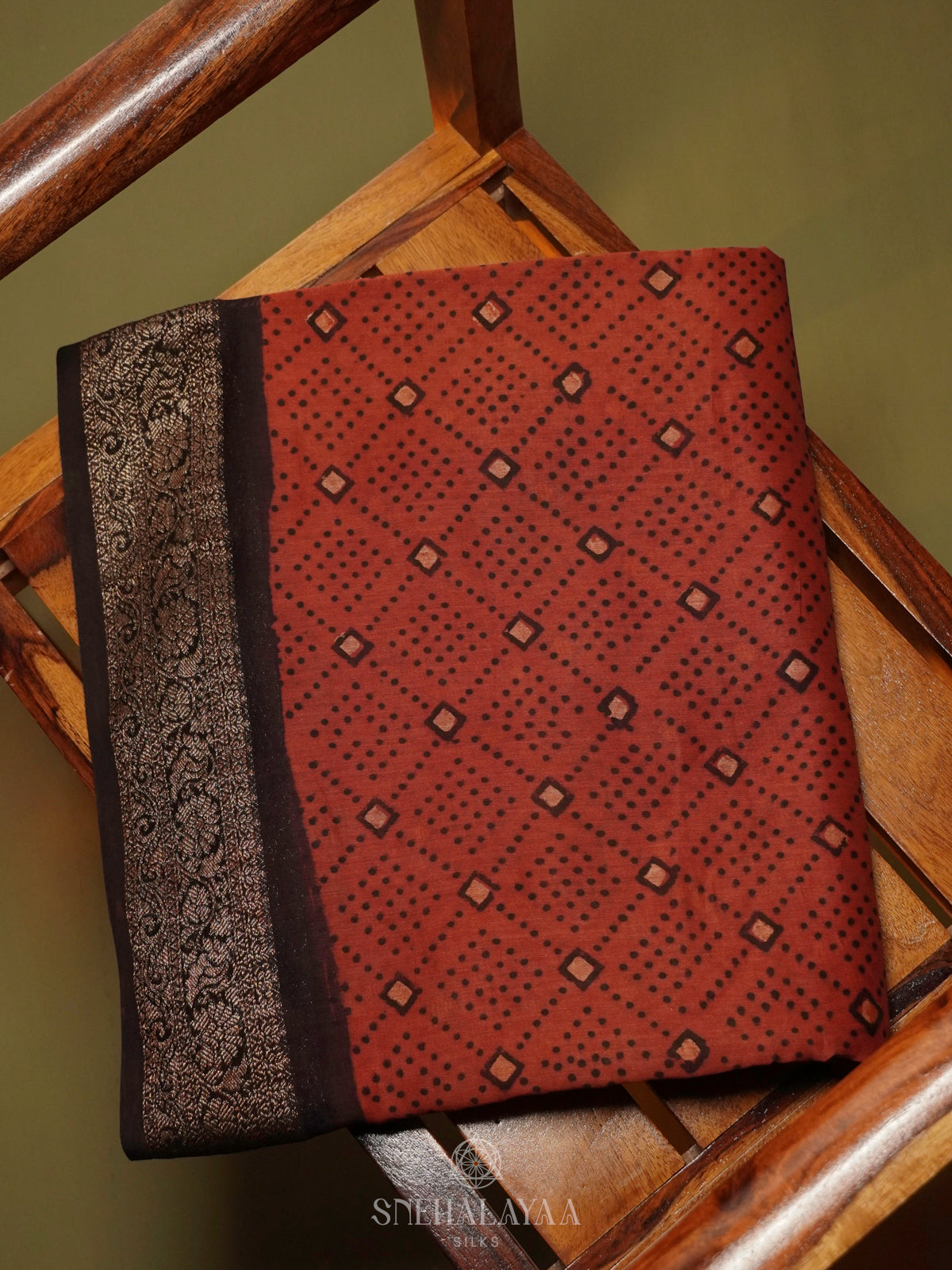 Maroon Chanderi Saree