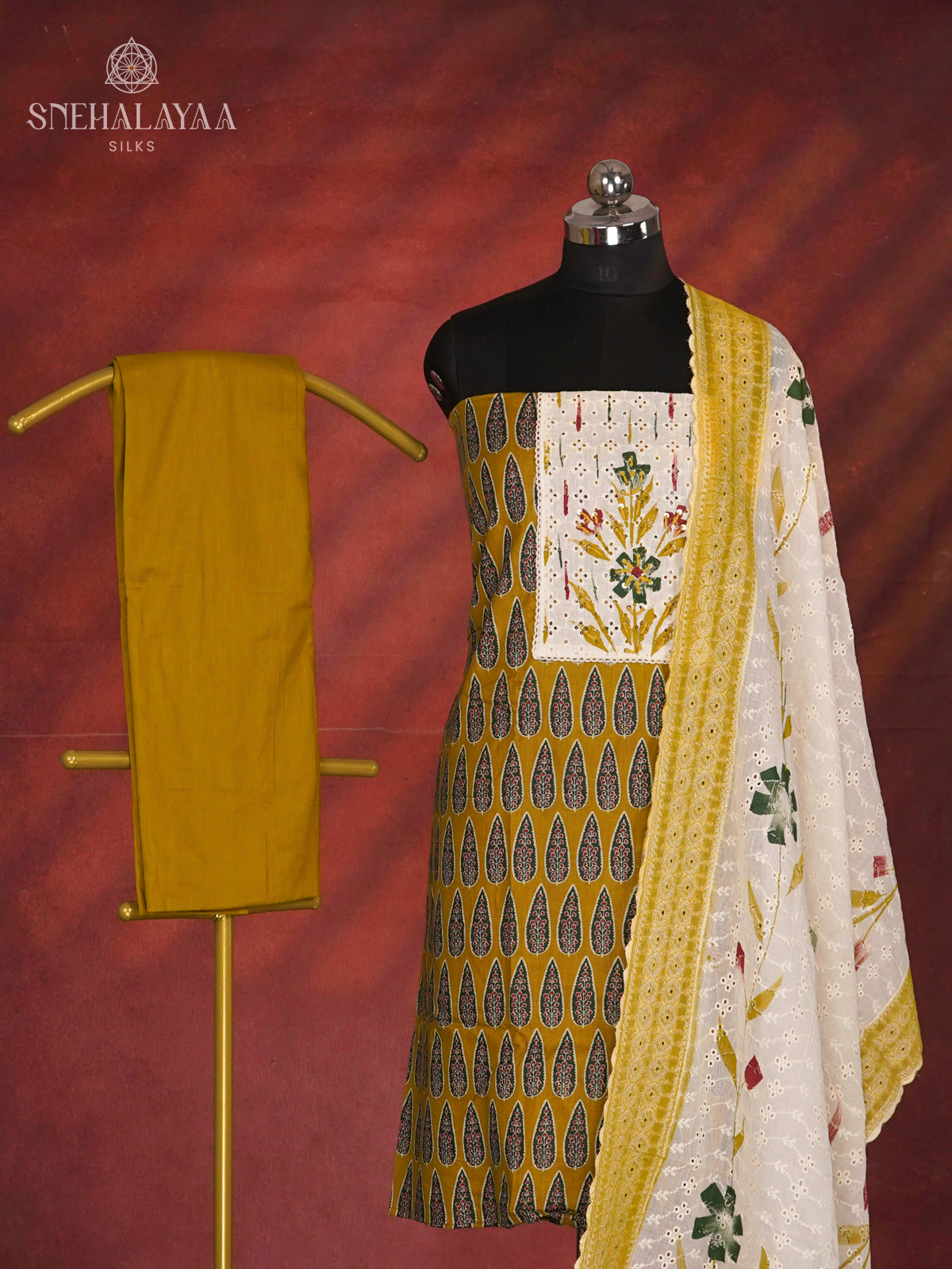 Mustard Soft Cotton 3-Piece Salwar Suit Material