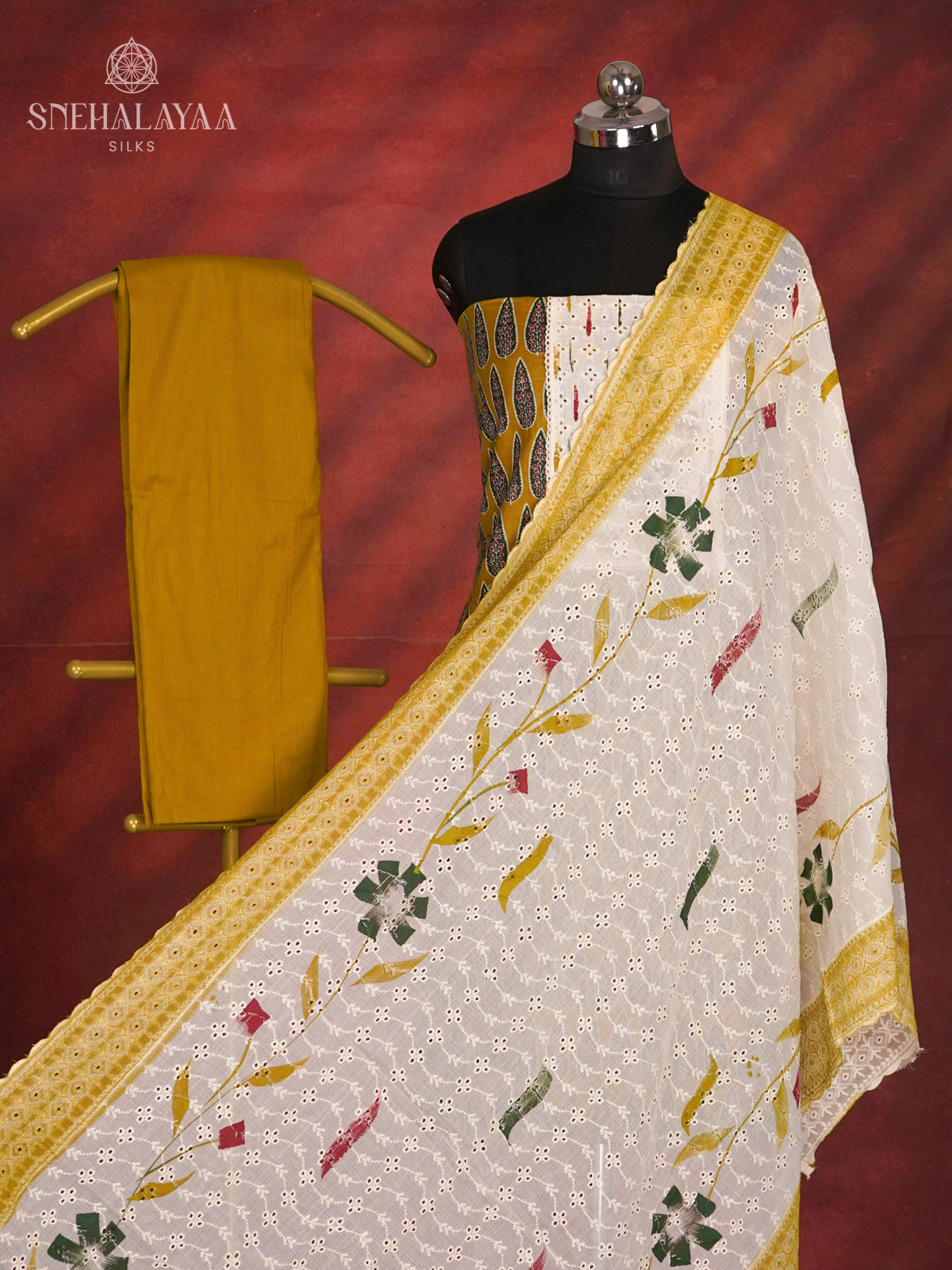 Mustard Soft Cotton 3-Piece Salwar Suit Material