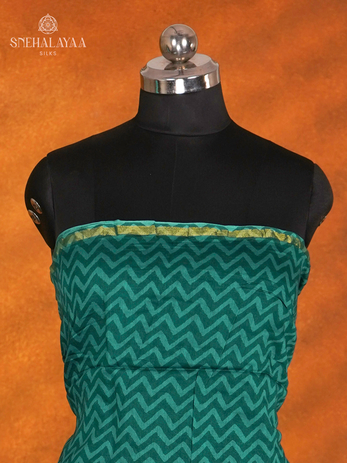 Peacock Blue Linen Cotton 3-Piece Salwar Suit Material