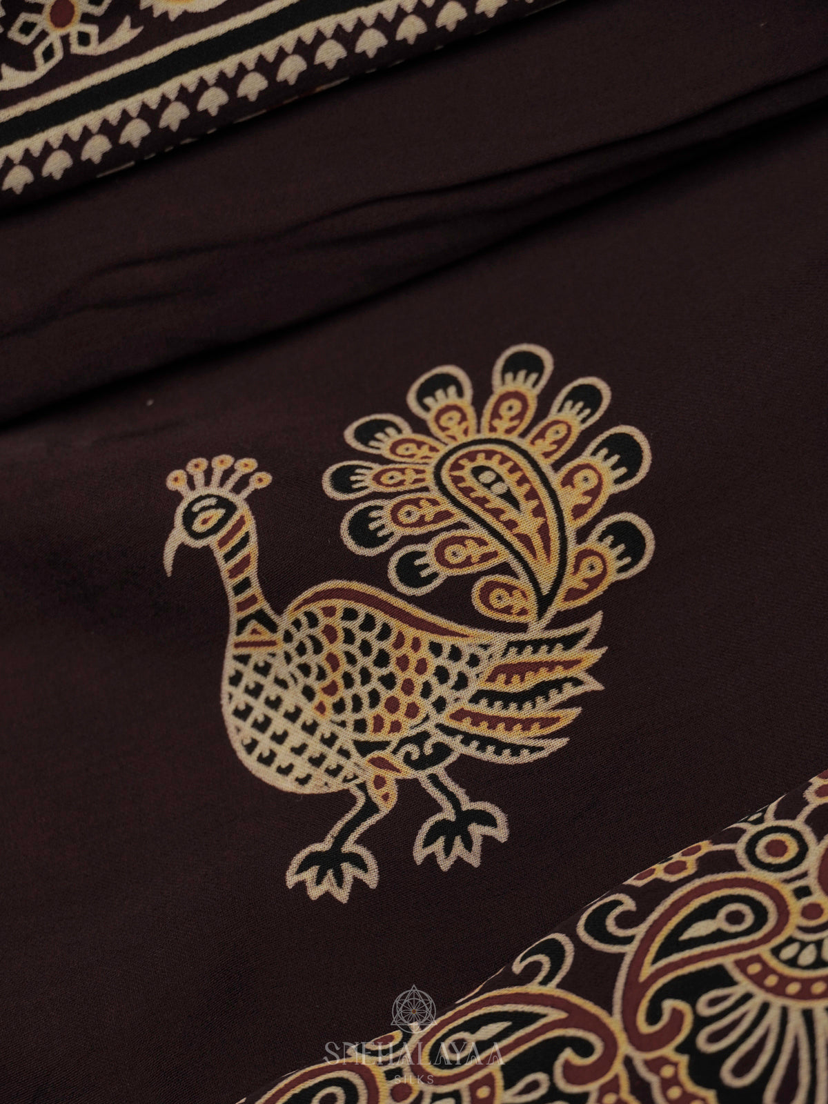 Coffee Brown Modal Silk Saree