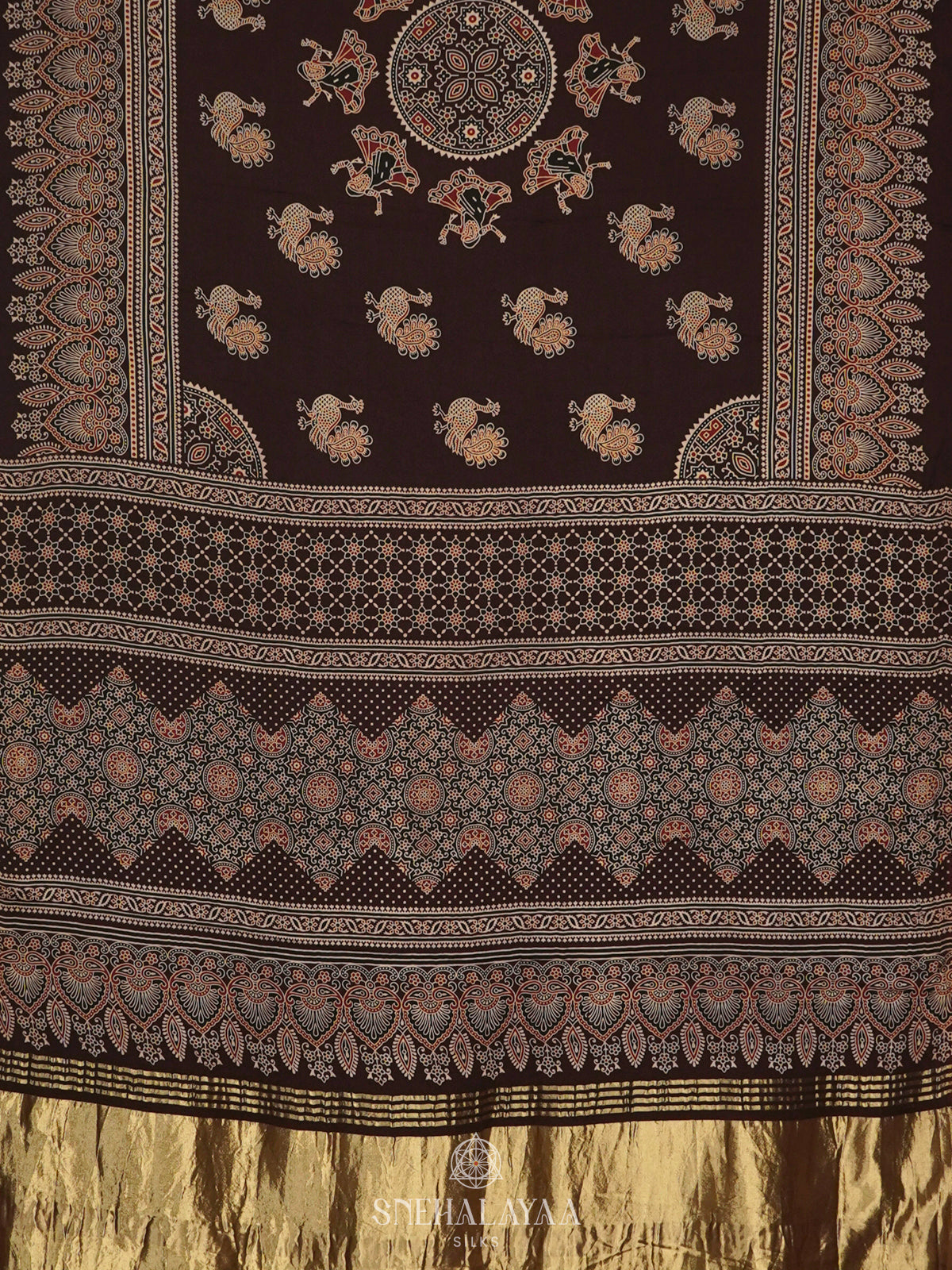 Coffee Brown Modal Silk Saree