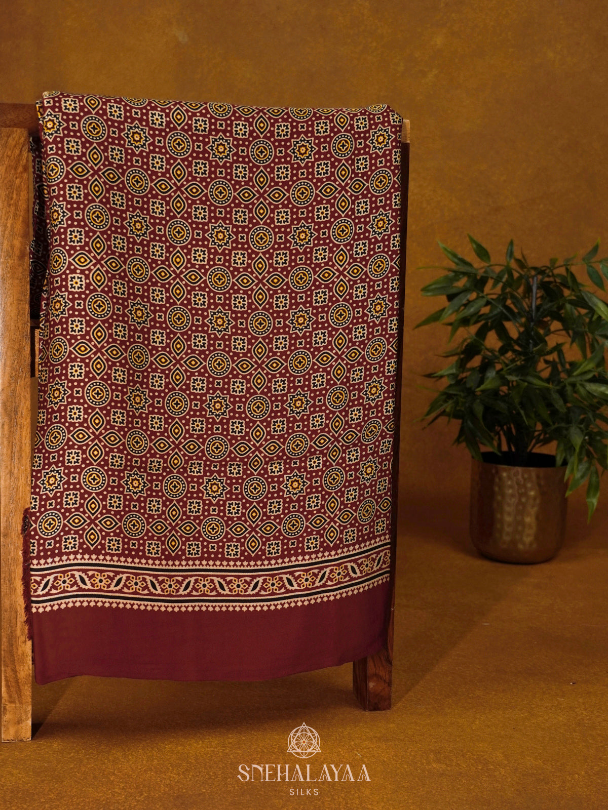 Maroon Modal Silk Saree