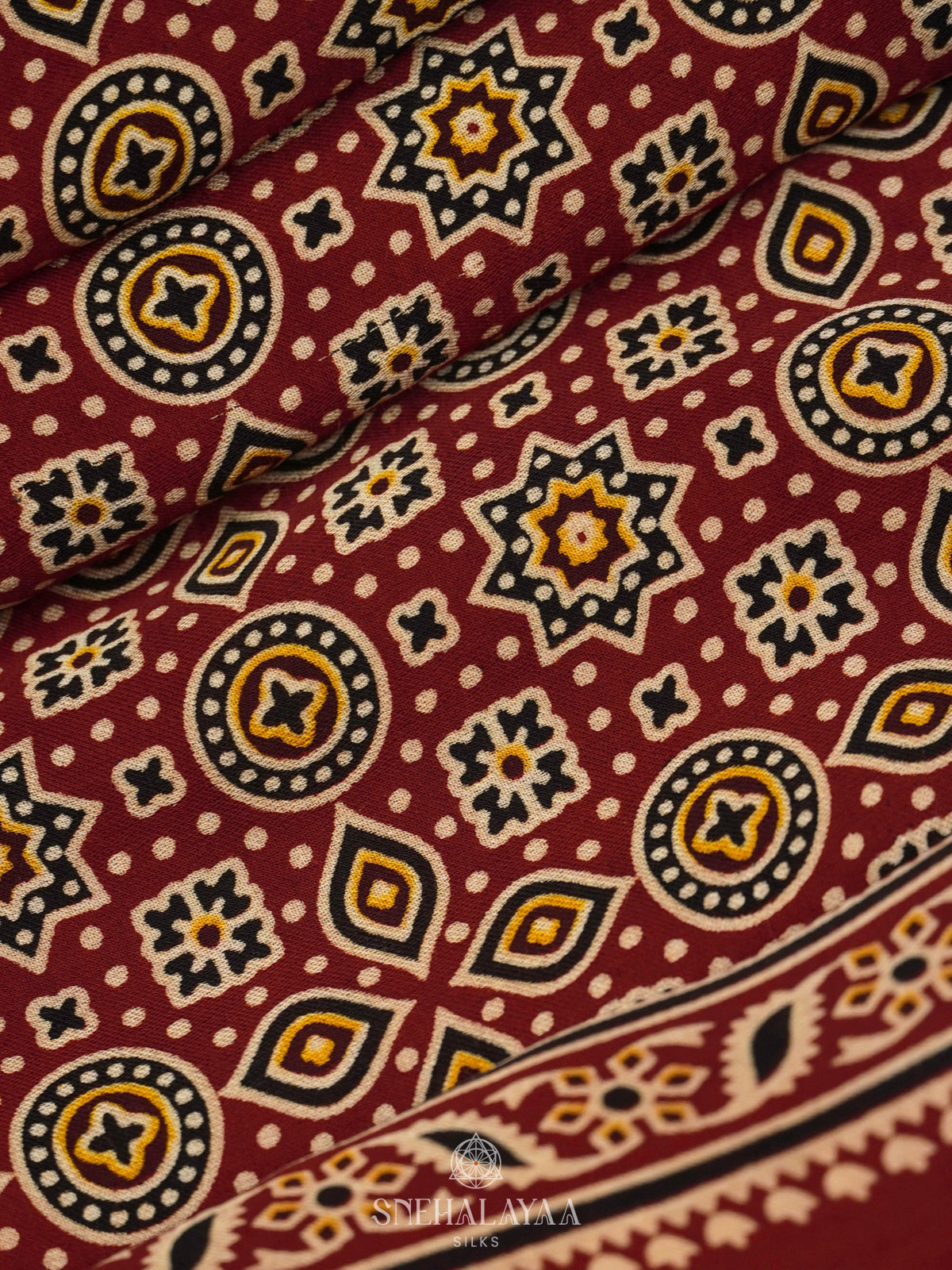 Maroon Modal Silk Saree