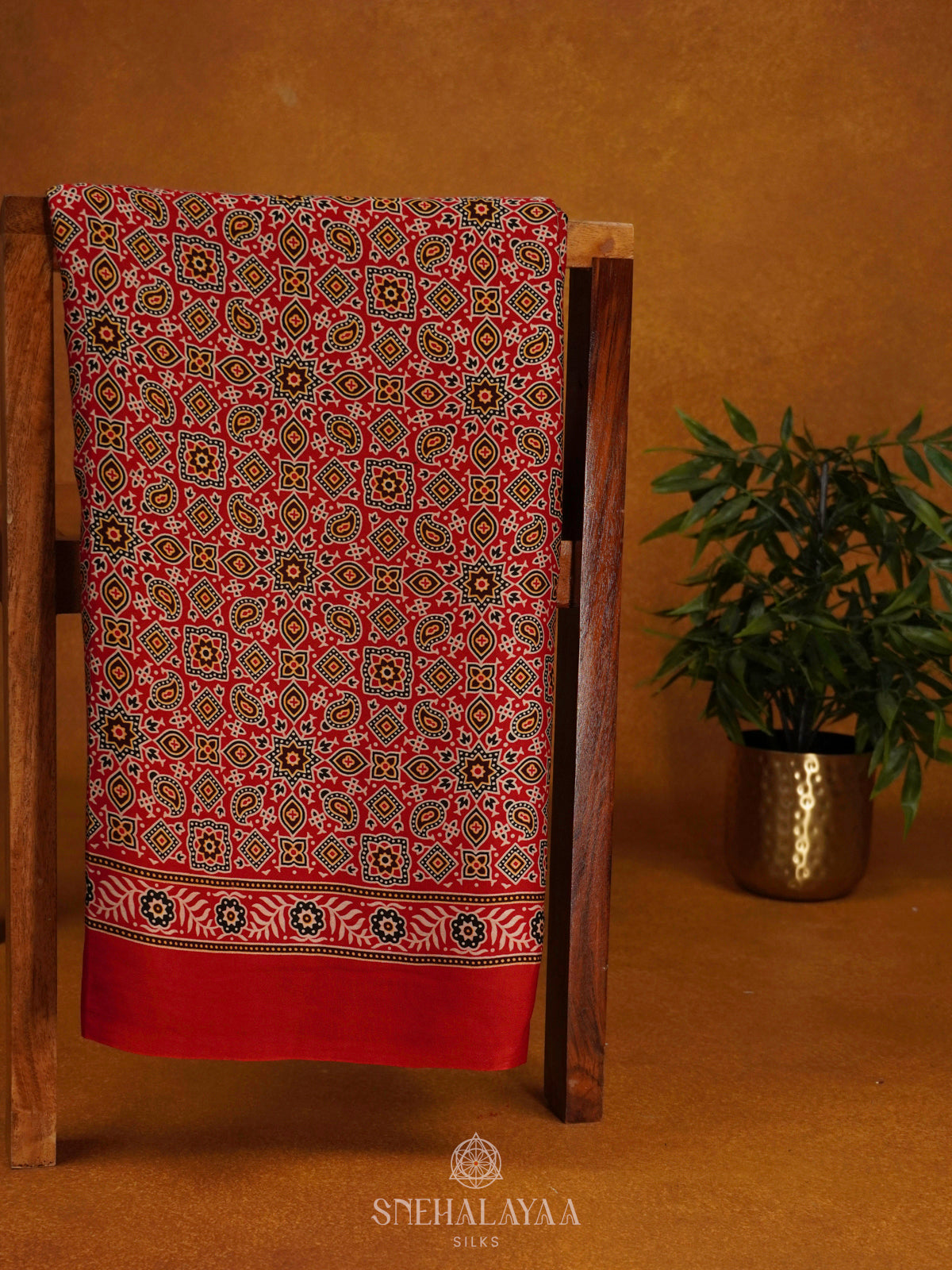 Red Modal Silk Saree