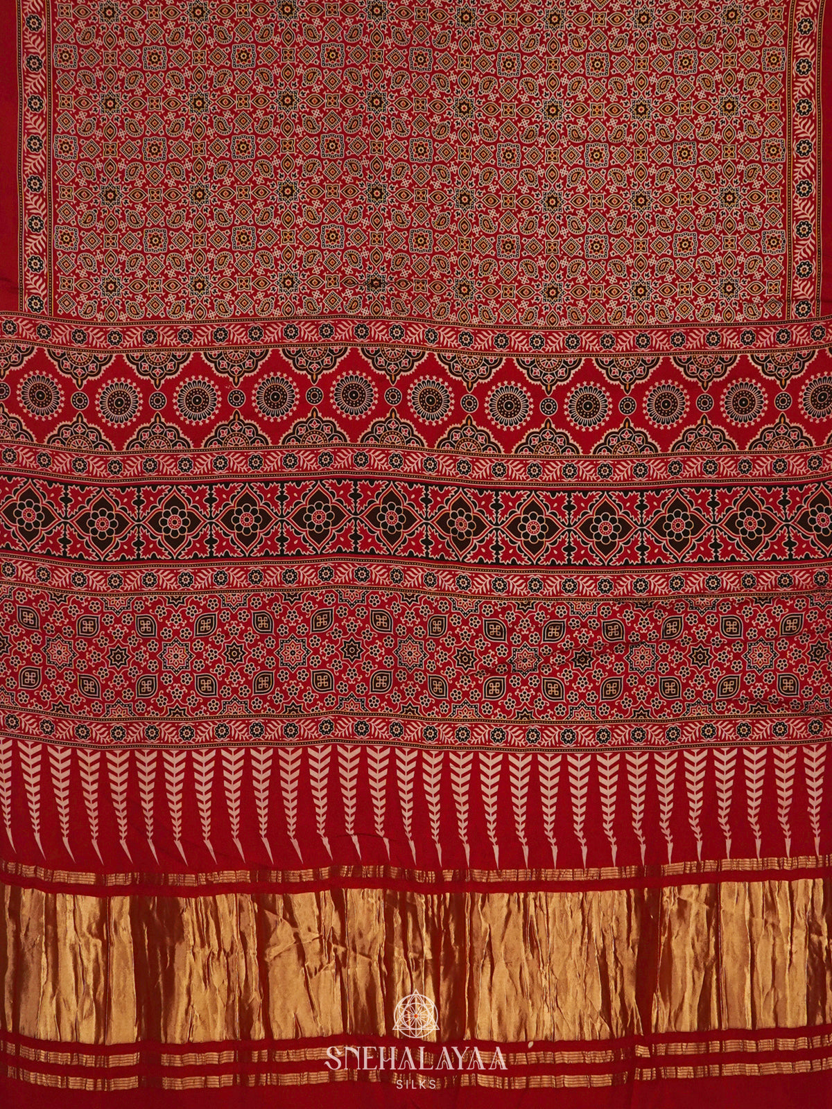 Red Modal Silk Saree