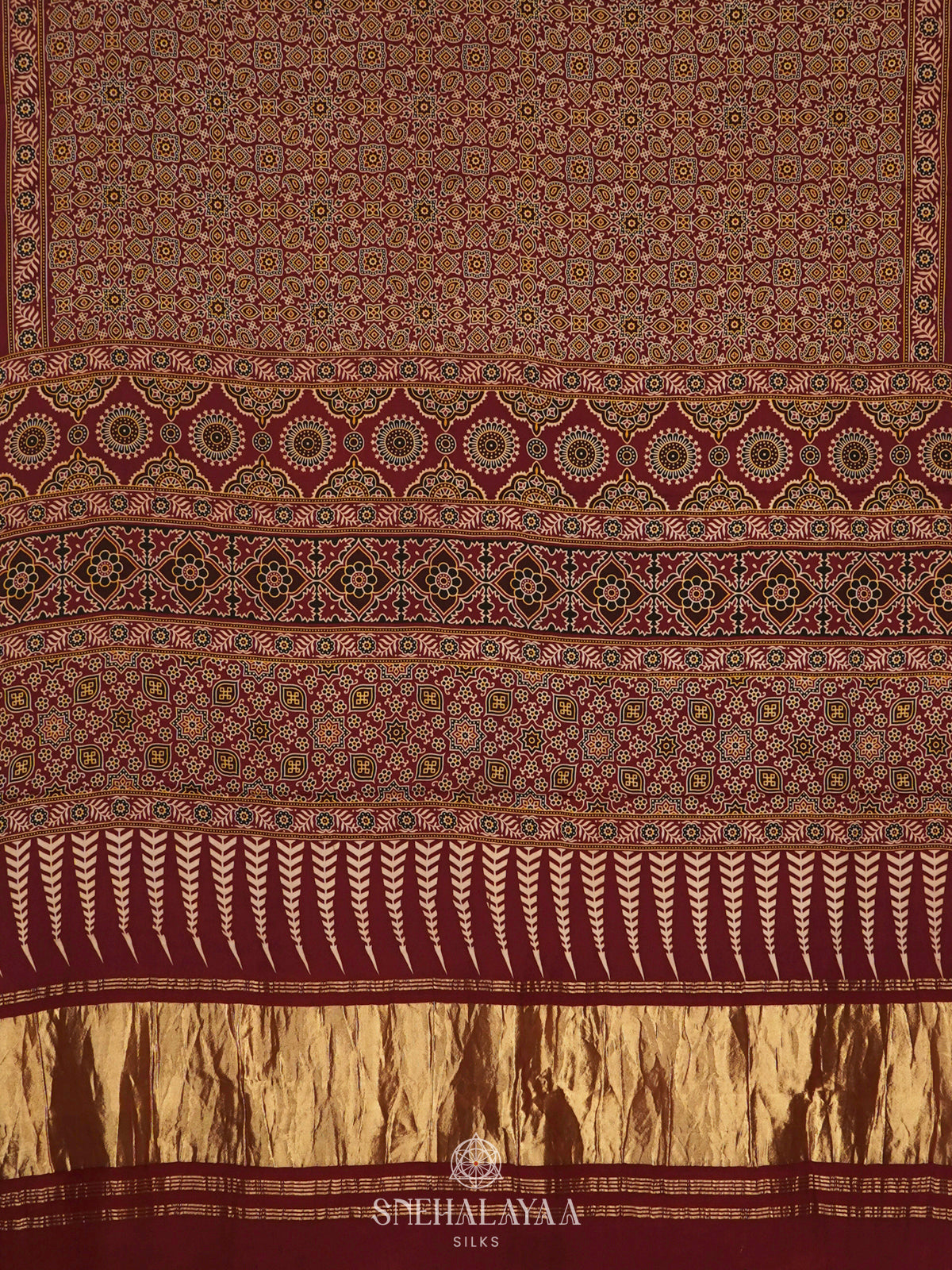 Maroon Modal Silk Saree