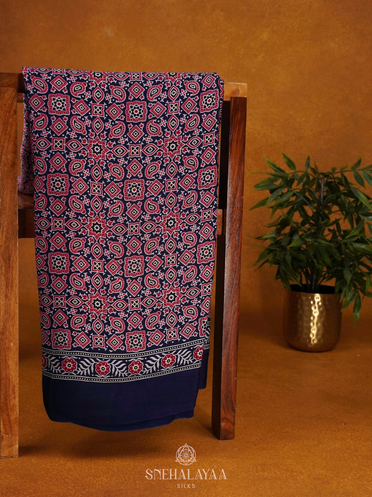 Indigo Blue Modal Silk Saree