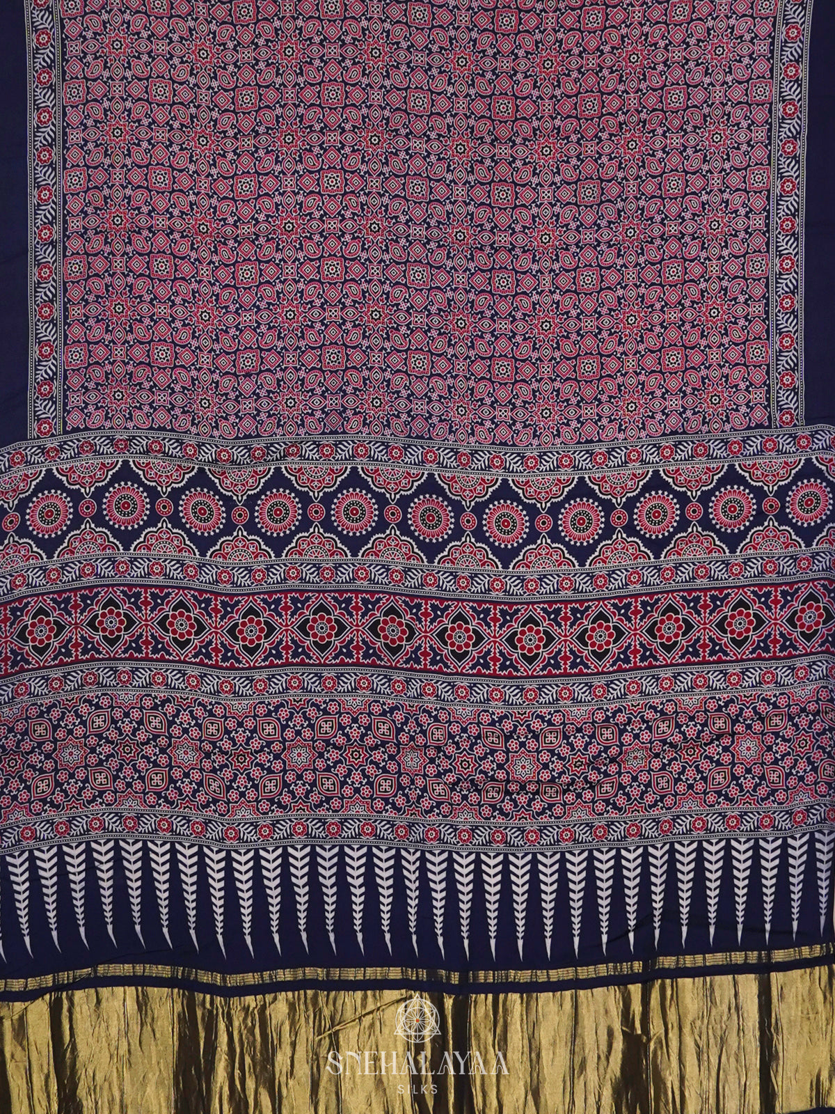 Indigo Blue Modal Silk Saree