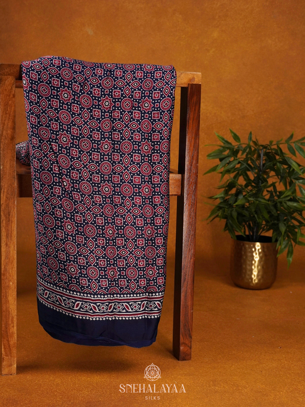 Indigo Blue Modal Silk Saree