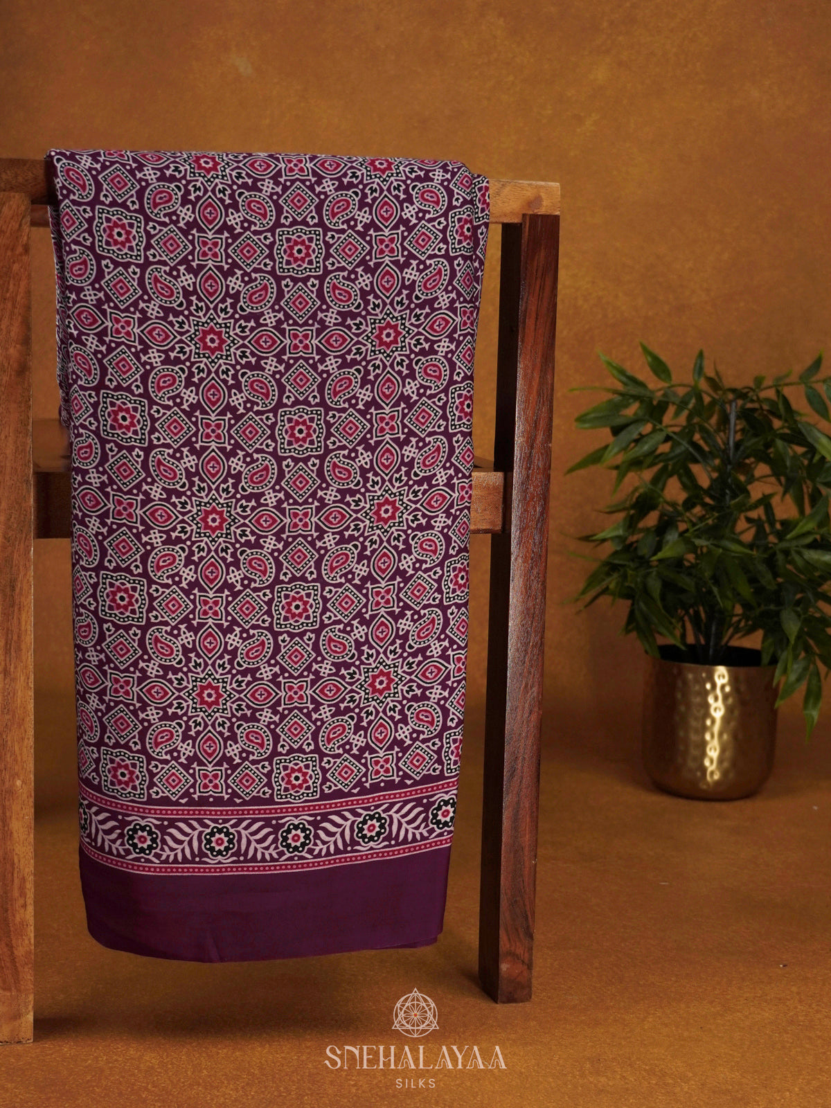 Magenta Modal Silk Saree