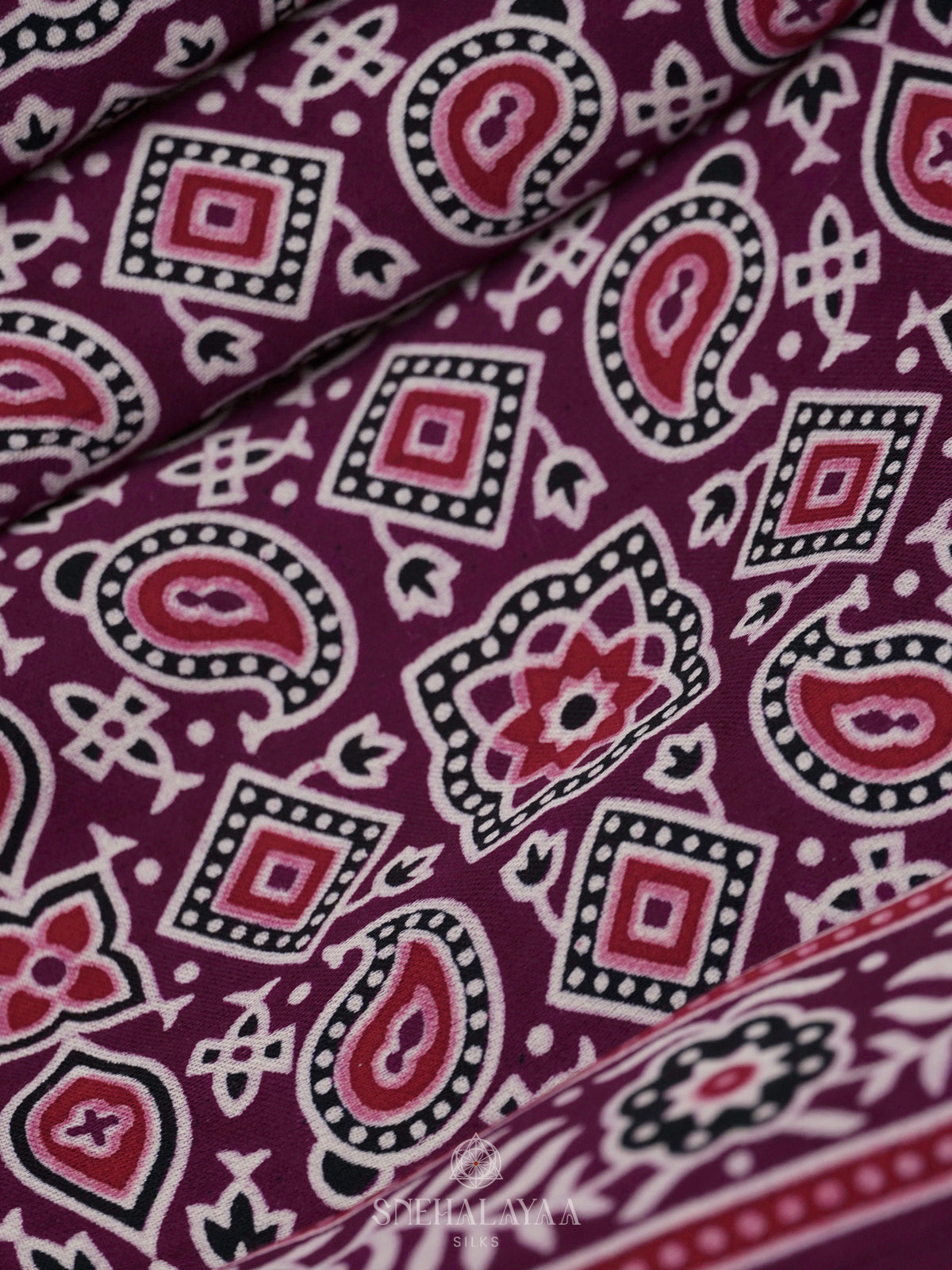 Magenta Modal Silk Saree