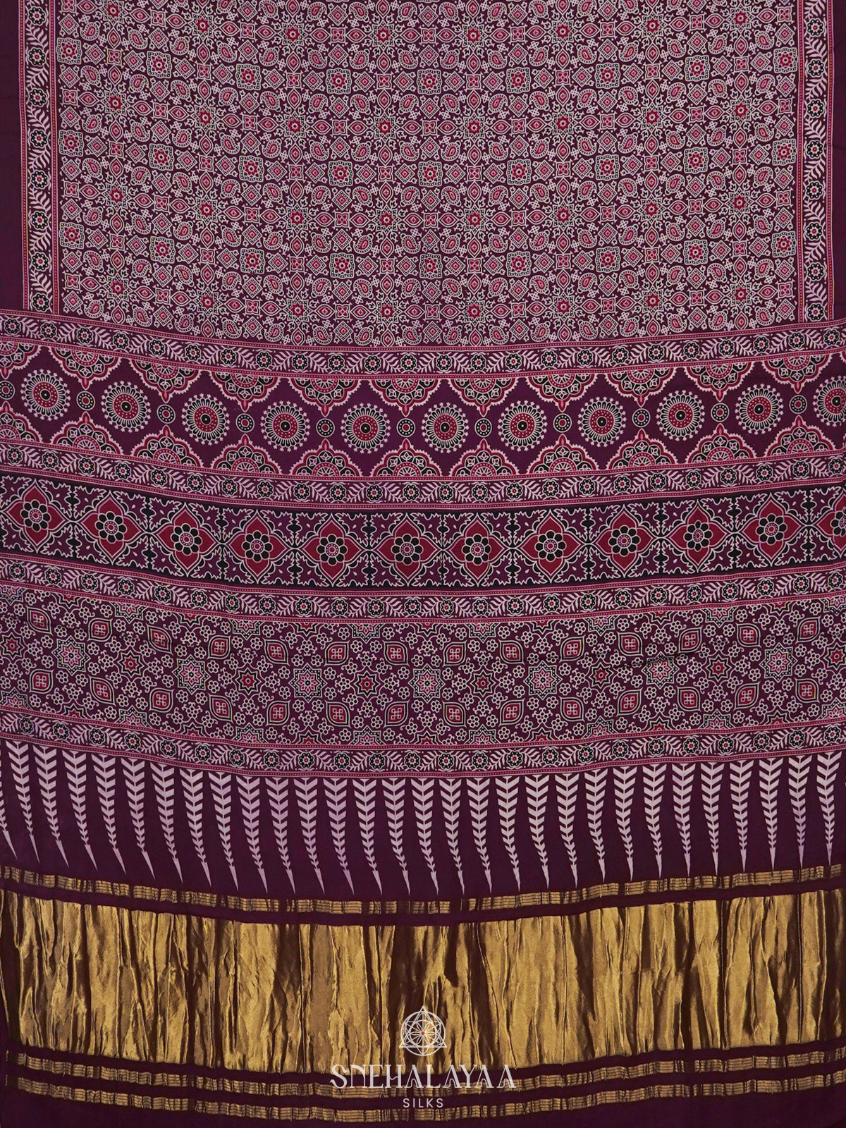 Magenta Modal Silk Saree