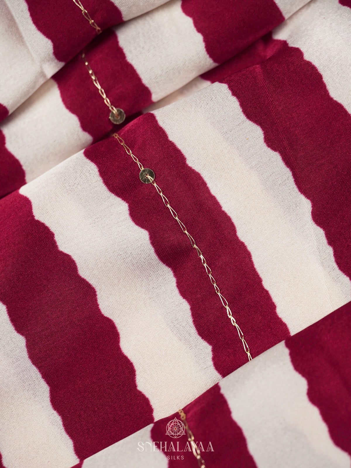 Maroon Satin Saree